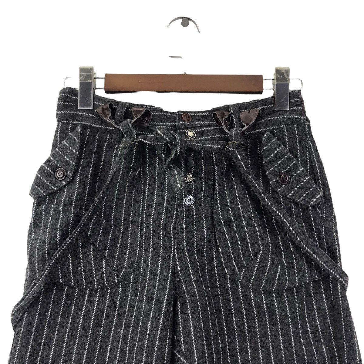 Japanese Brand JAPANESE BRAND Straight Cut Wool Hickory StripesTrousersPant Size US 26 / EU 42 - 2 Thumbnail