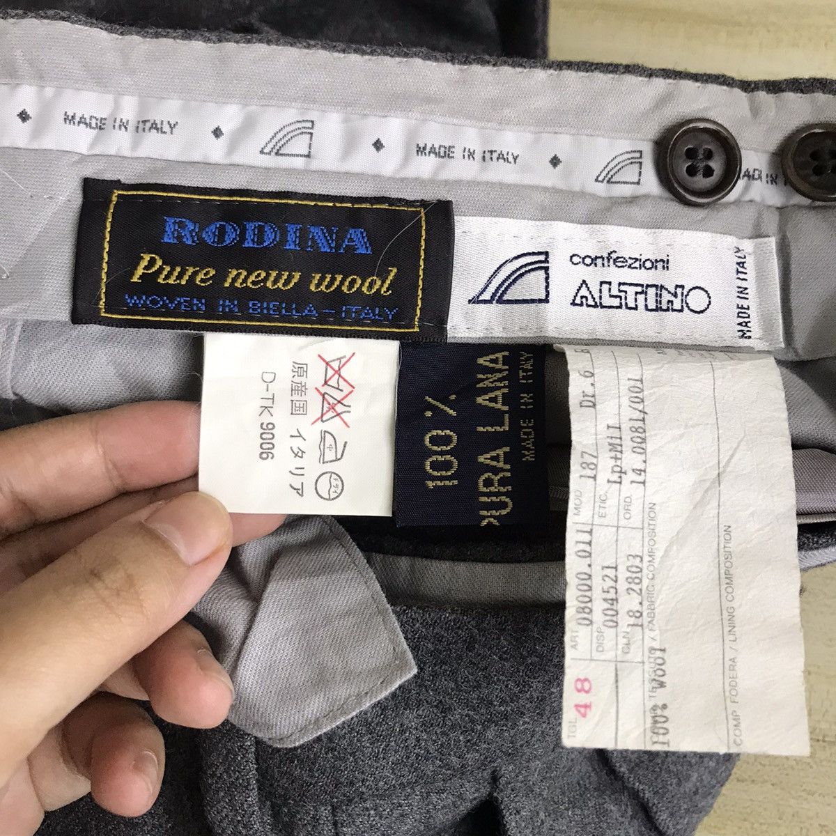 Vintage CONFEZIONI ALTINO Italian Brand StraightCut WoolCasual Pant Size US 31 - 4 Thumbnail