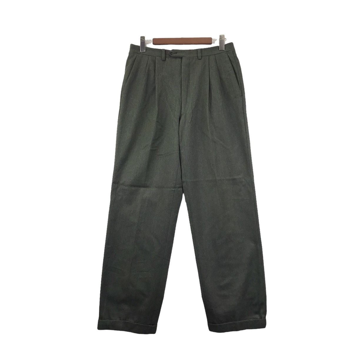 Vintage VALENTINO UOMO Italian Brand Straight Cut Wool Casual Pant Size US 31 - 1 Thumbnail