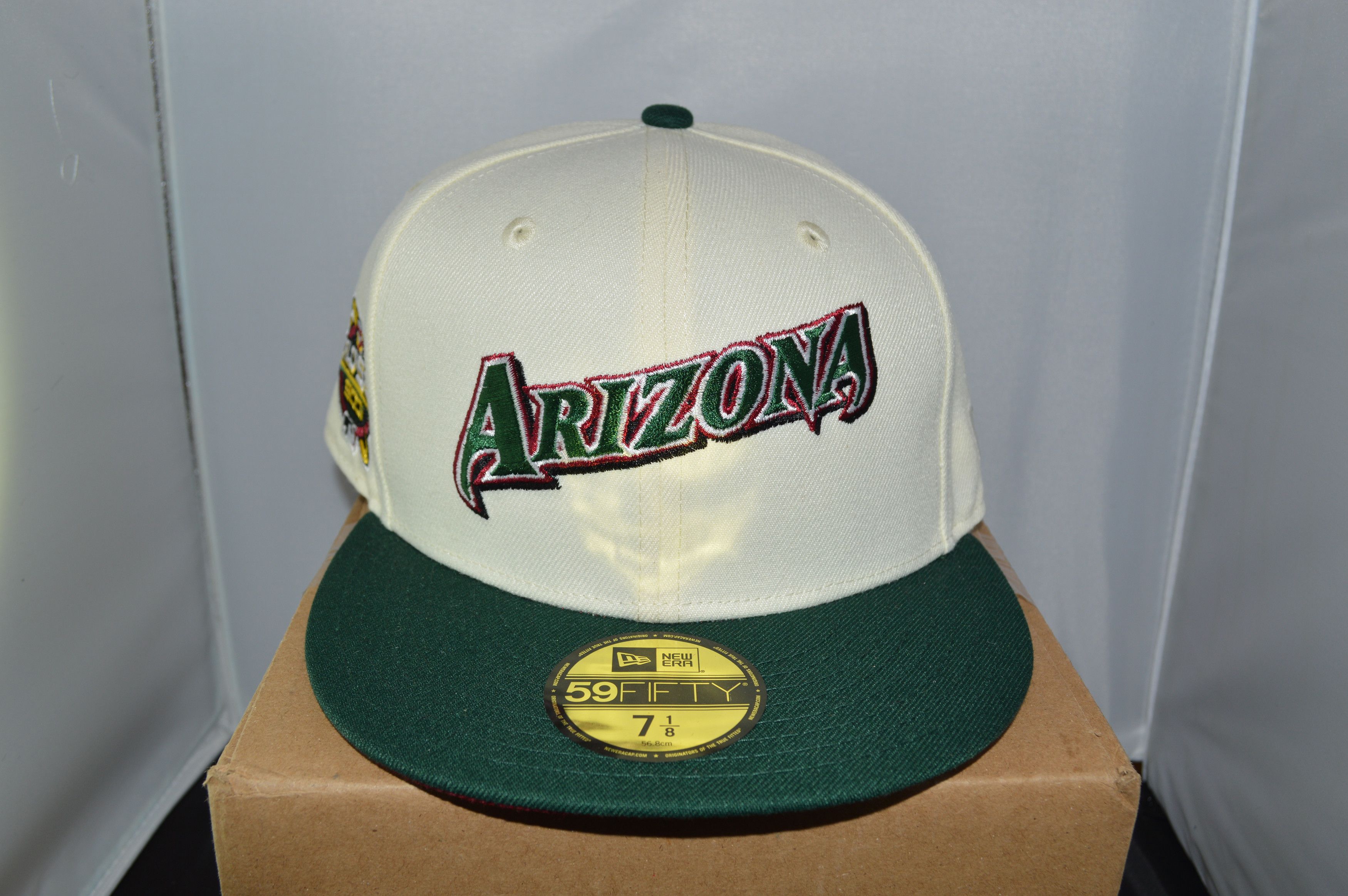 7 1/8 Pro Image New Era 59Fifty Arizona Diamondbacks Chrome Two Tone selling Script hat