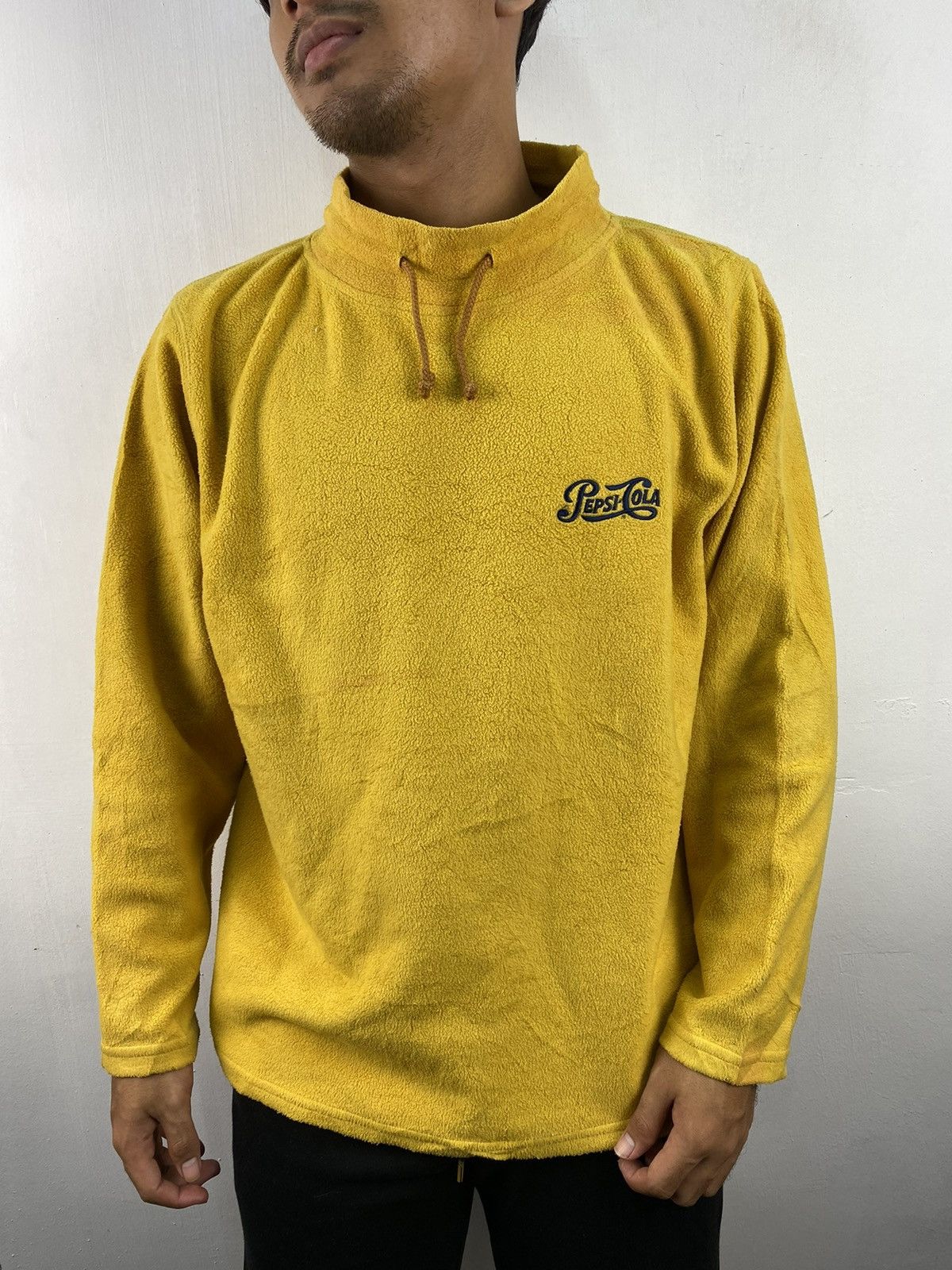 Pepsi Vintage 90s Pepsi Cola Fleece Pullover Sweatshirt Sweater Size US L / EU 52-54 / 3 - 1 Thumbnail