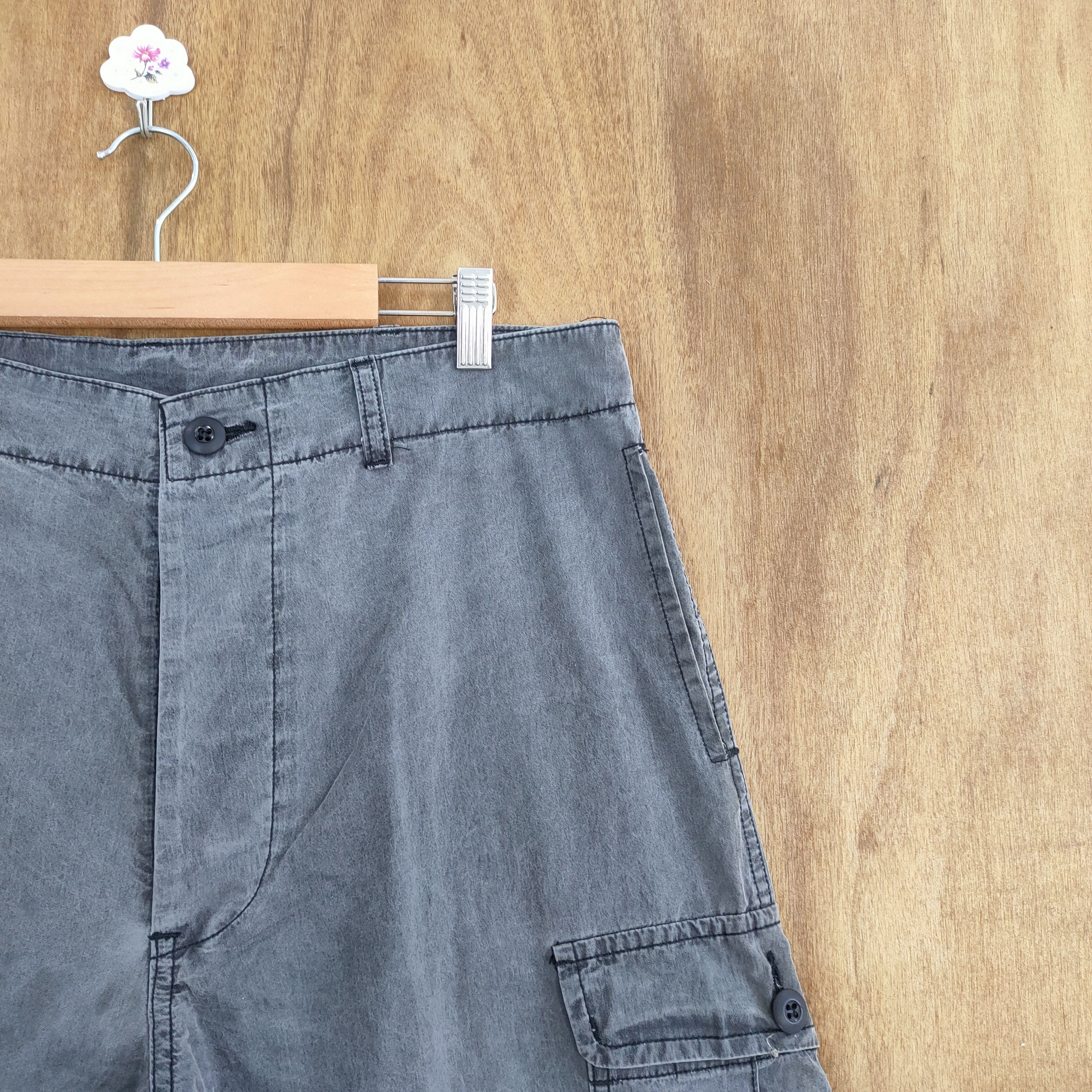 Post Overalls VINTAGE POST OVERALLS FADED BLACK CARGO PANTS Size US 34 / EU 50 - 8 Thumbnail