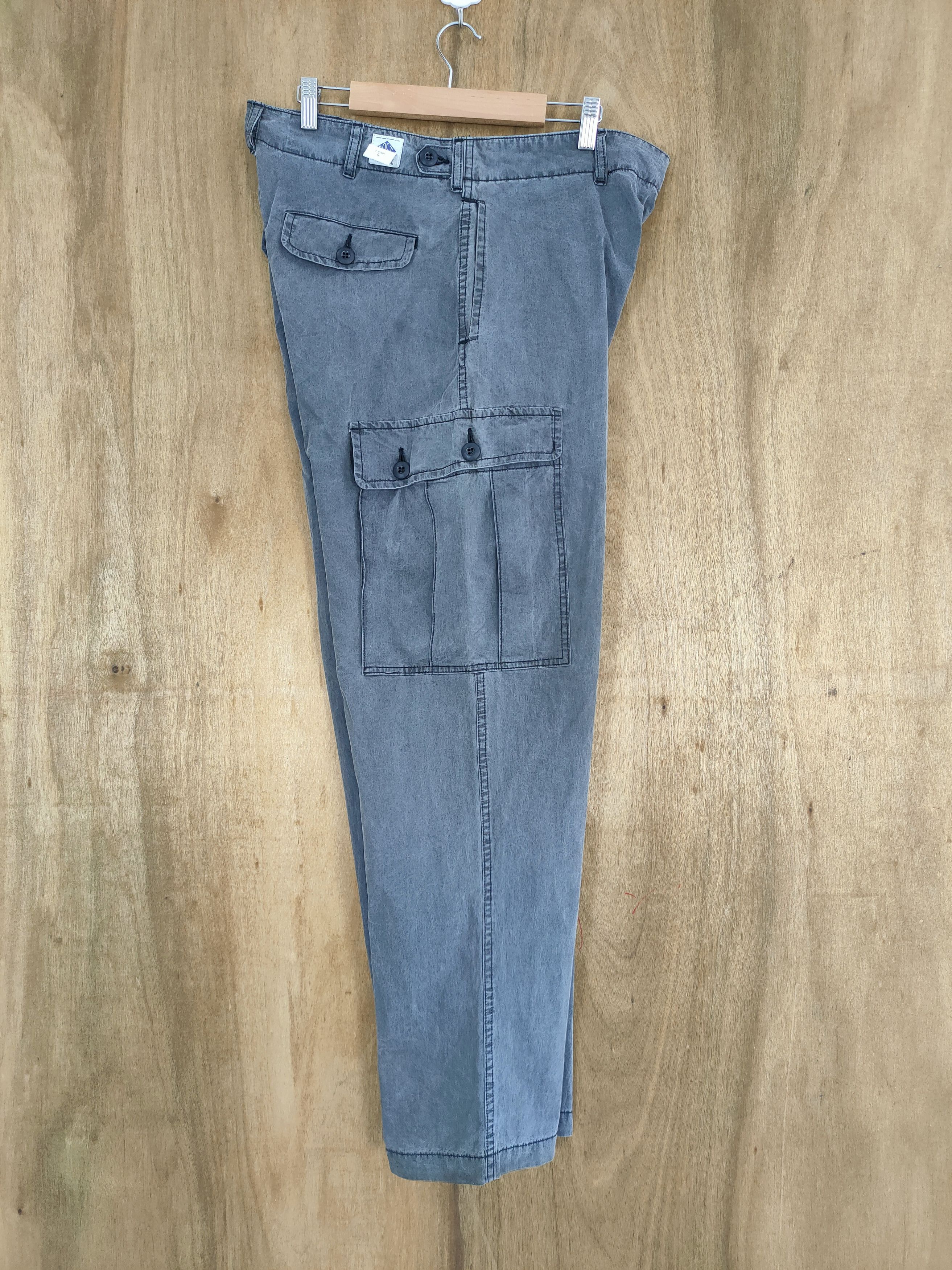 Post Overalls VINTAGE POST OVERALLS FADED BLACK CARGO PANTS Size US 34 / EU 50 - 2 Thumbnail