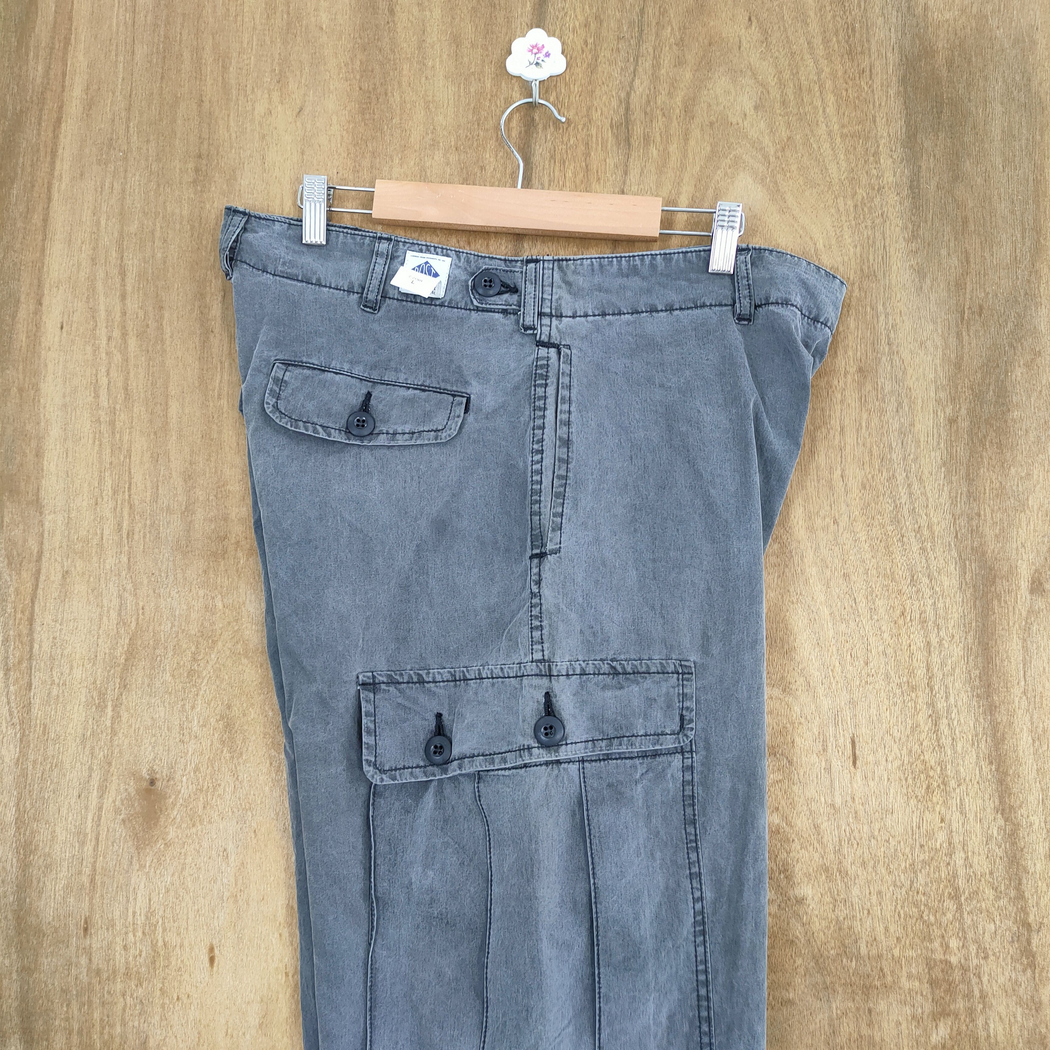 Post Overalls VINTAGE POST OVERALLS FADED BLACK CARGO PANTS Size US 34 / EU 50 - 17 Thumbnail