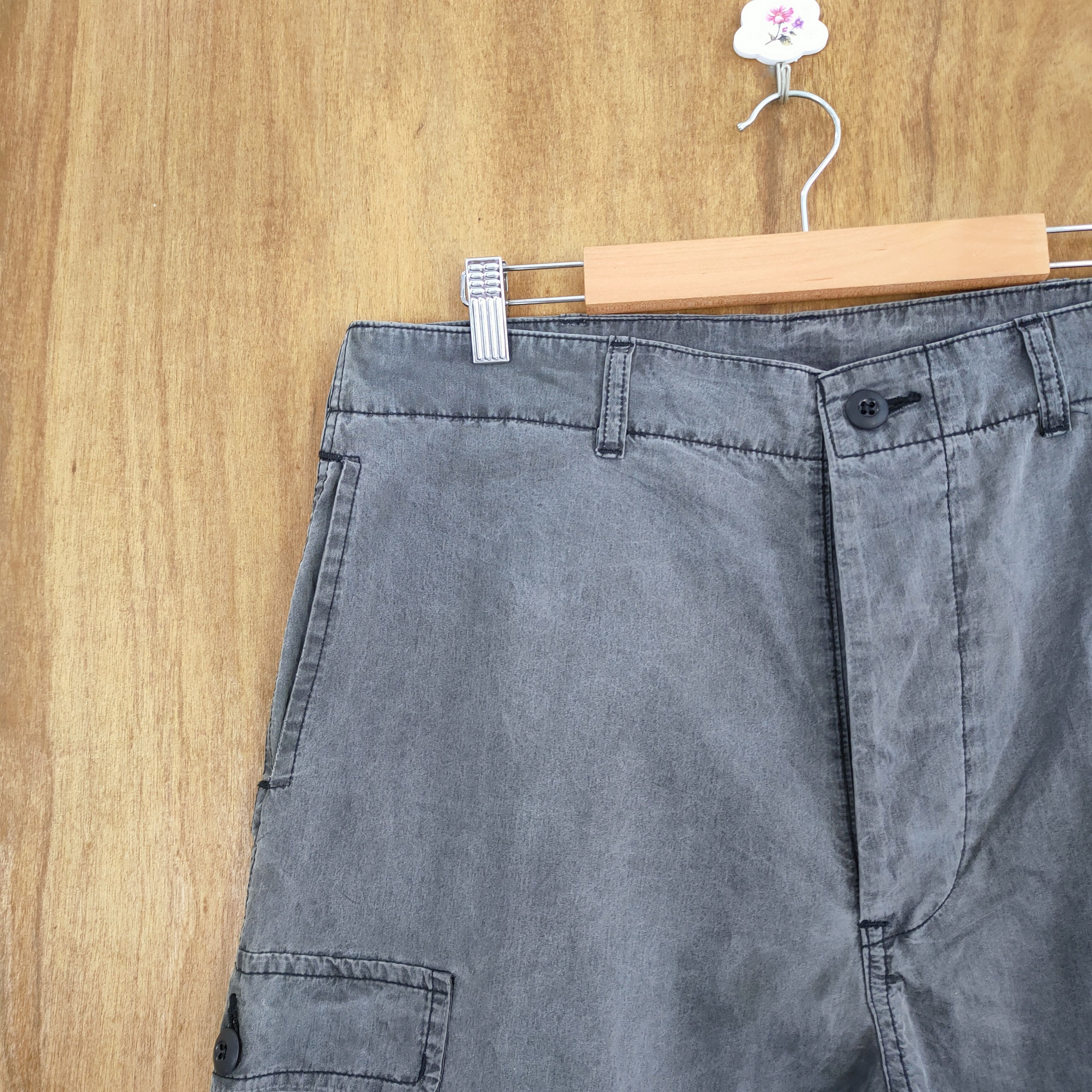Post Overalls VINTAGE POST OVERALLS FADED BLACK CARGO PANTS Size US 34 / EU 50 - 7 Thumbnail