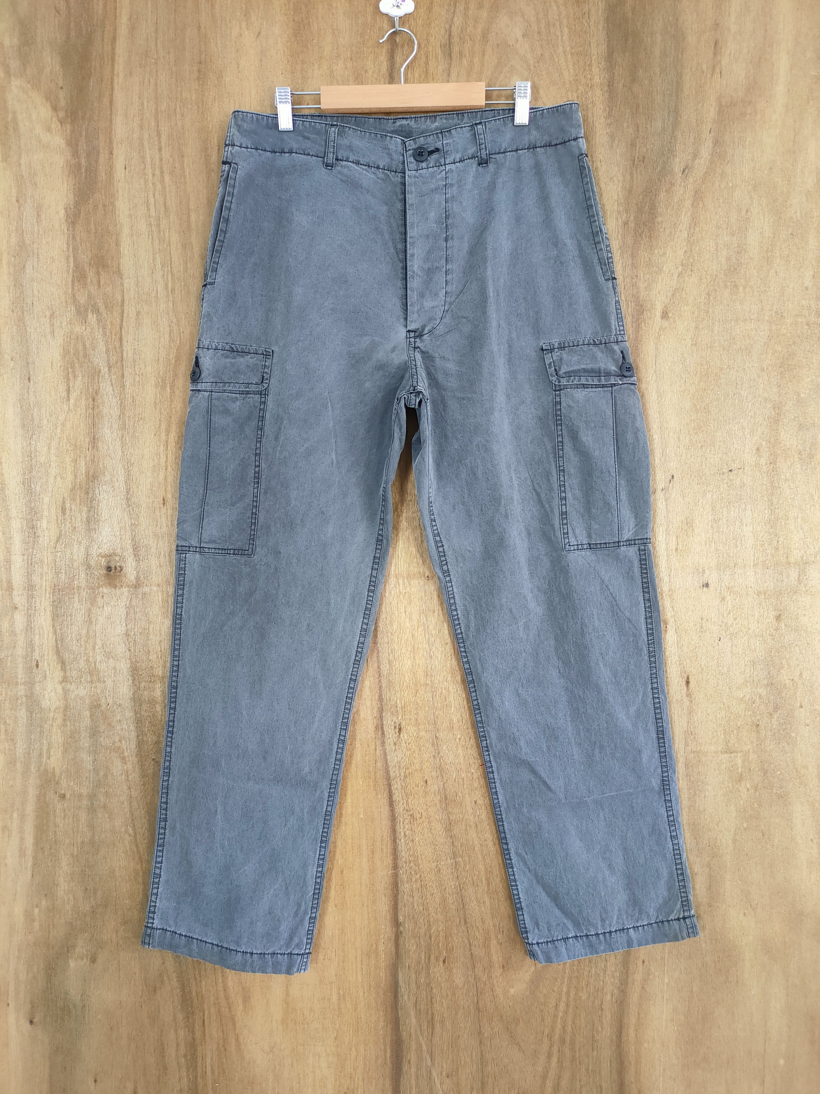 Post Overalls VINTAGE POST OVERALLS FADED BLACK CARGO PANTS Size US 34 / EU 50 - 3 Thumbnail
