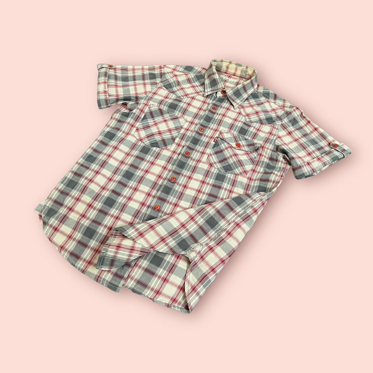 Levi's × Levi's Vintage Clothing RARE LEVIS PLAID CUFFED SHORT SLEEVES WESTERN SHIRT Size US M / EU 48-50 / 2 - 7 Thumbnail