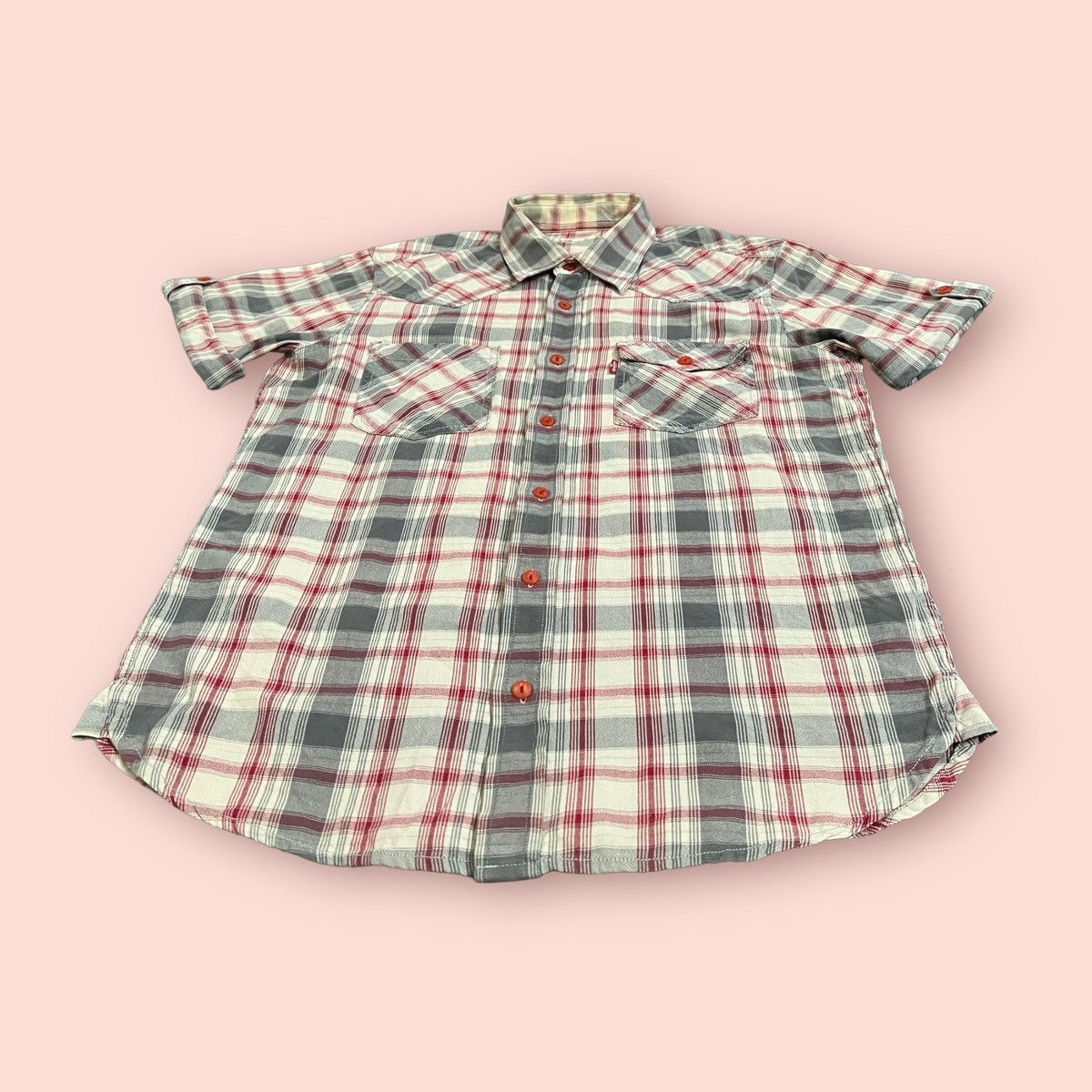 Levi's × Levi's Vintage Clothing RARE LEVIS PLAID CUFFED SHORT SLEEVES WESTERN SHIRT Size US M / EU 48-50 / 2 - 4 Thumbnail