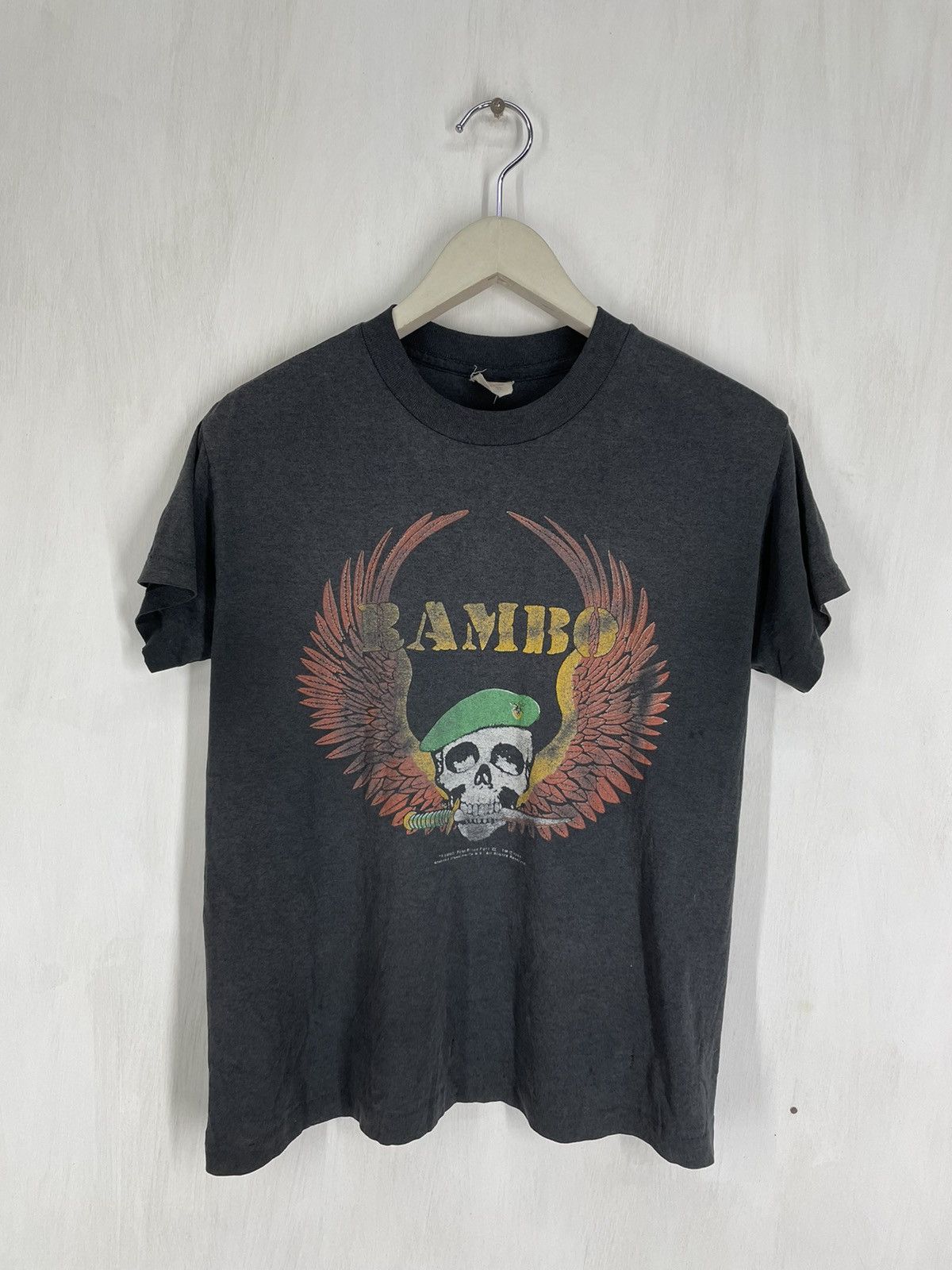 Vintage Vintage 80s Rambo first Blood part II promo t shirt Size US M / EU 48-50 / 2 - 1 Thumbnail
