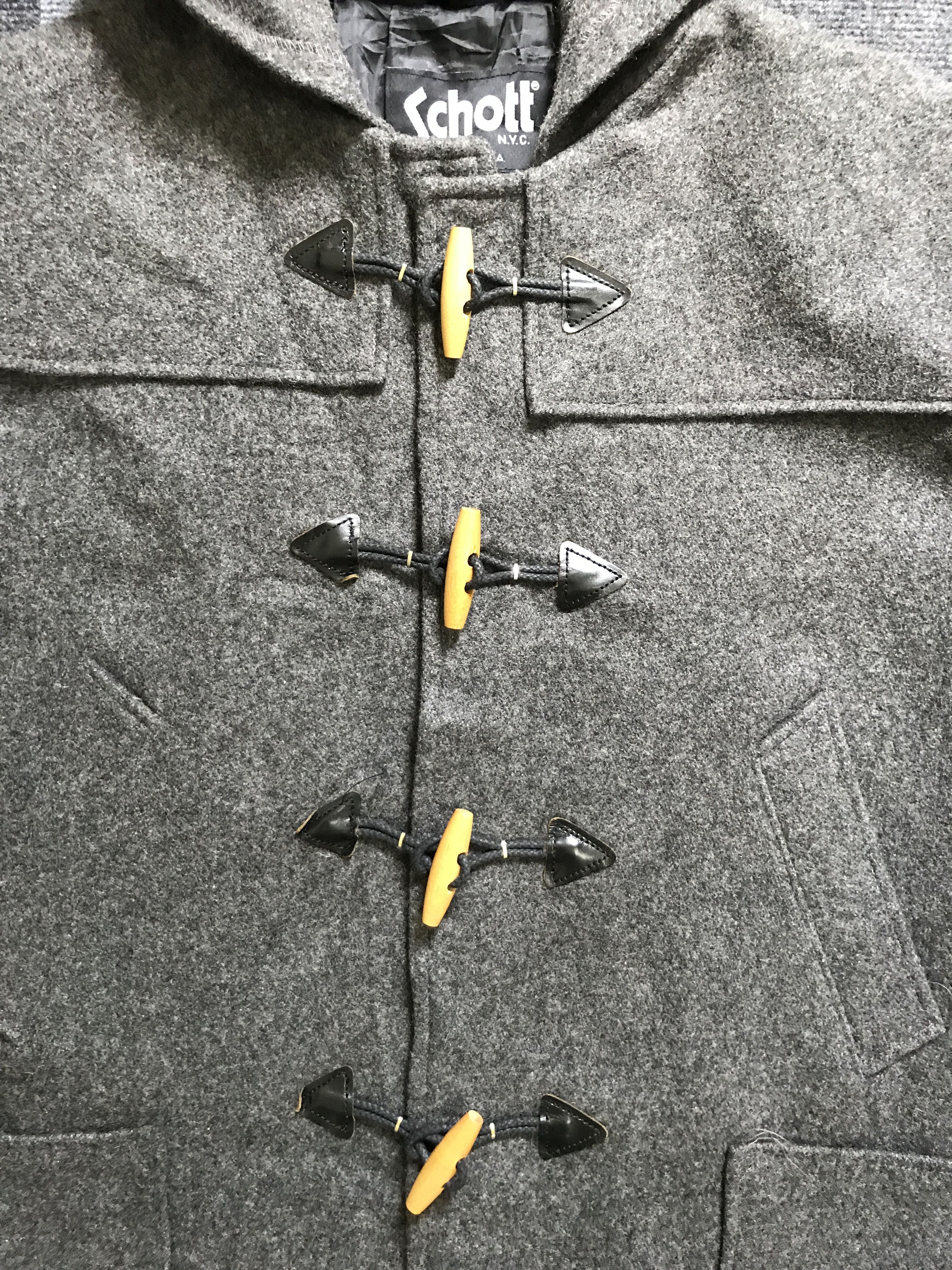 Schott J12 Vintage Schott Military Wool Duffle Coat Size US L / EU 52-54 / 3 - 6 Thumbnail