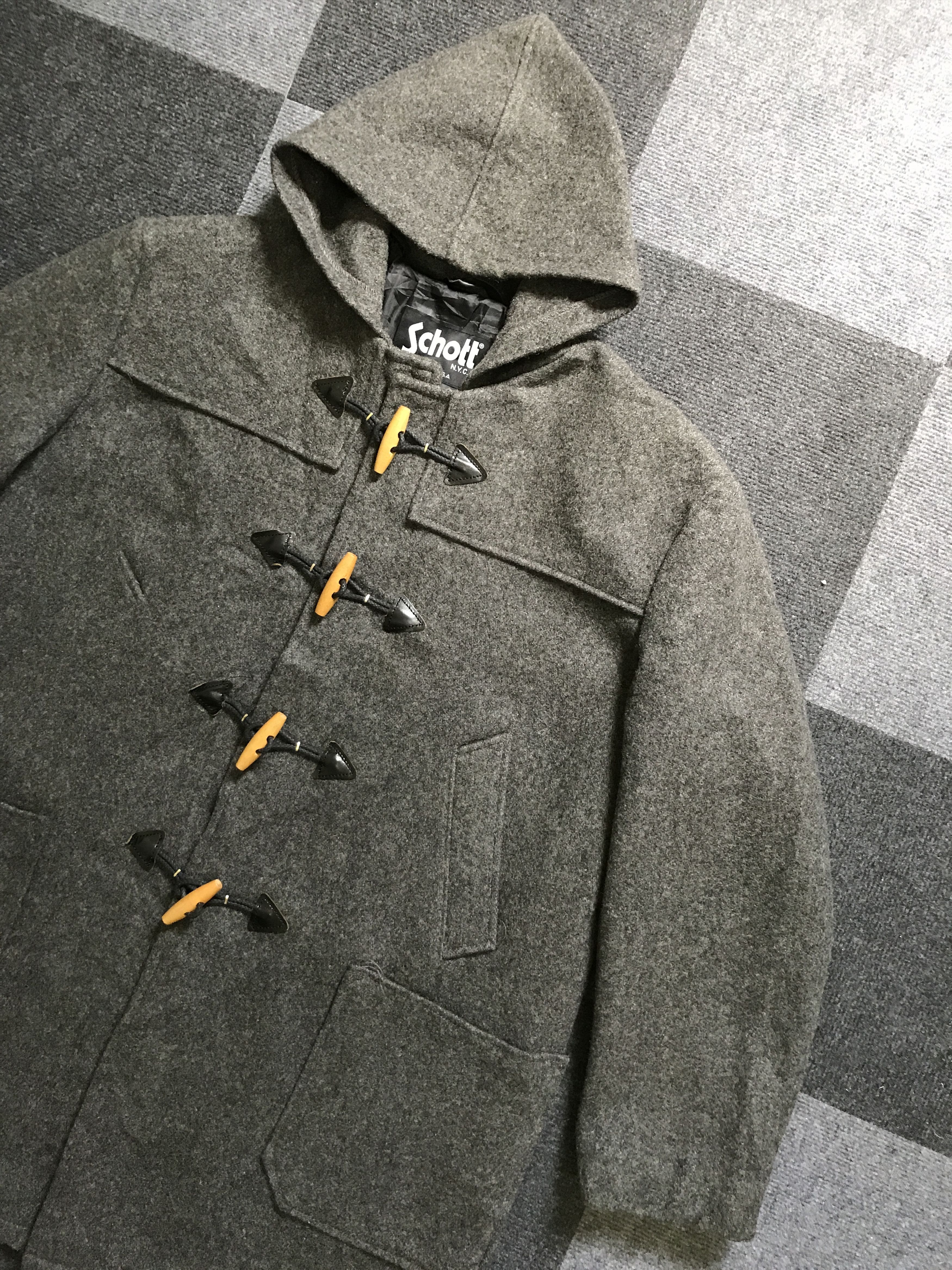 Schott J12 Vintage Schott Military Wool Duffle Coat Size US L / EU 52-54 / 3 - 4 Thumbnail