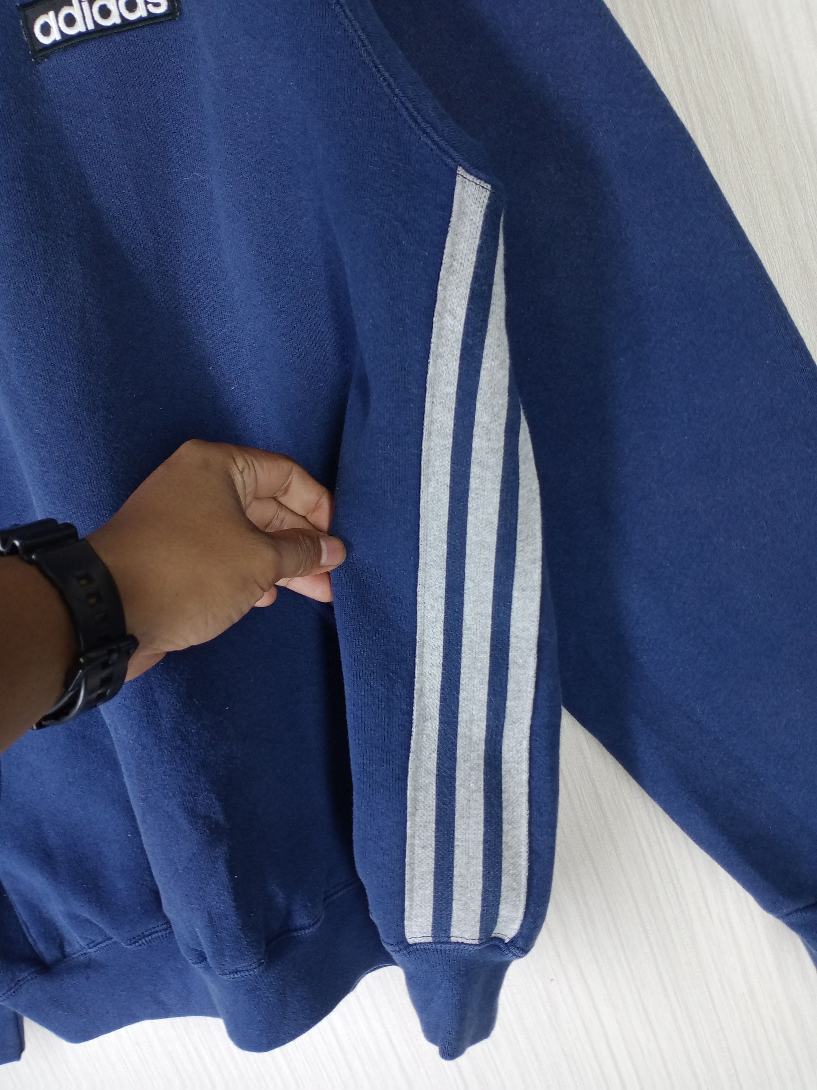Adidas Very Rare Vintage 90s Adidas Hoodie Sweatshirt Size US L / EU 52-54 / 3 - 6 Thumbnail