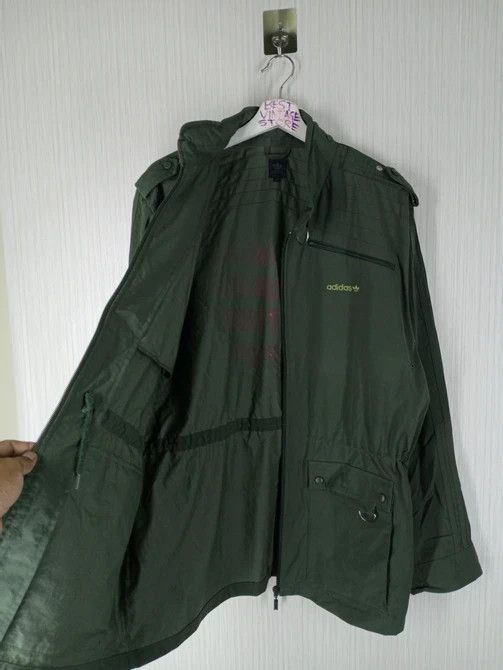Adidas × Vintage Rare Vintage Adidas Military Army Parka Style Jacket Size US L / EU 52-54 / 3 - 2 Thumbnail