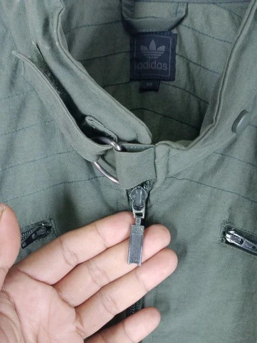 Adidas × Vintage Rare Vintage Adidas Military Army Parka Style Jacket Size US L / EU 52-54 / 3 - 5 Thumbnail