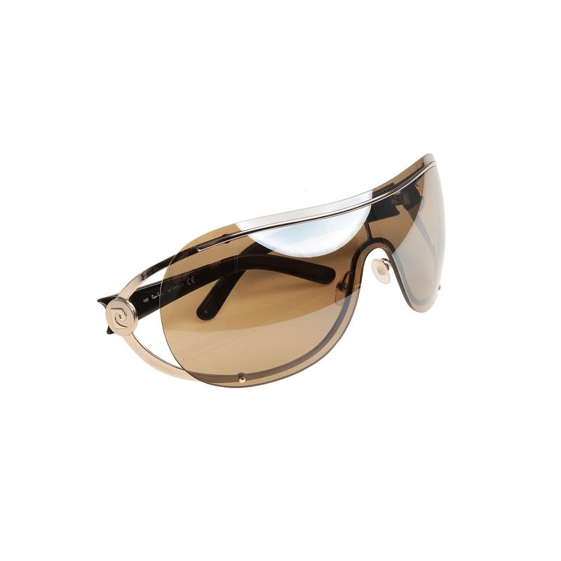 Pierre Cardin Pierre Cardin 00's Black Mask Sunglasses Size ONE SIZE - 3 Thumbnail