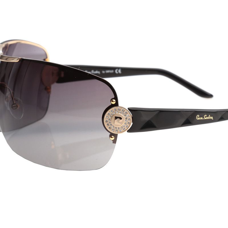 Pierre Cardin Pierre Cardin 00's Black Gold Mask Sunglasses Size ONE SIZE - 3 Thumbnail