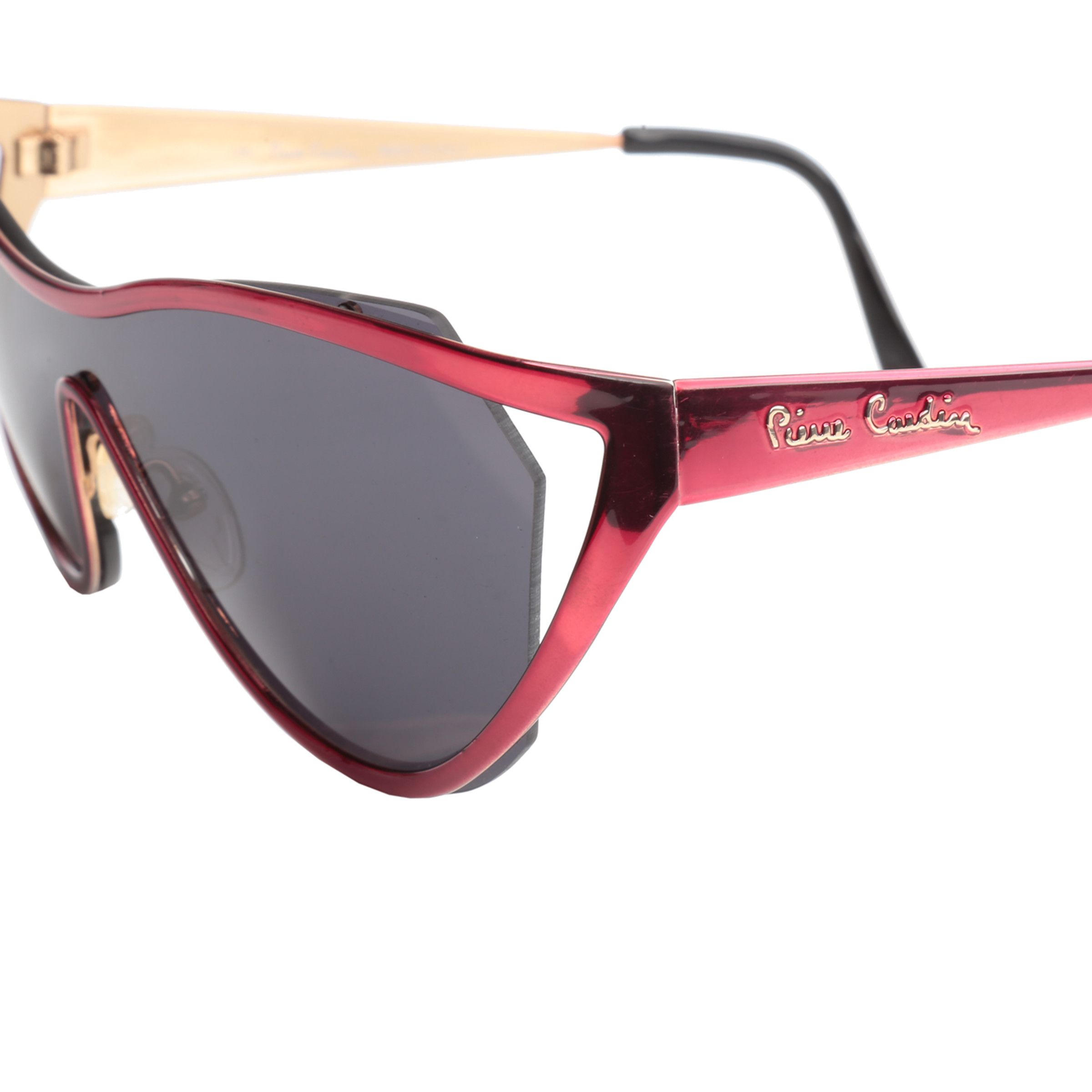 Pierre Cardin Pierre Cardin 00's Shiny Red Sunglasses Size ONE SIZE - 3 Thumbnail