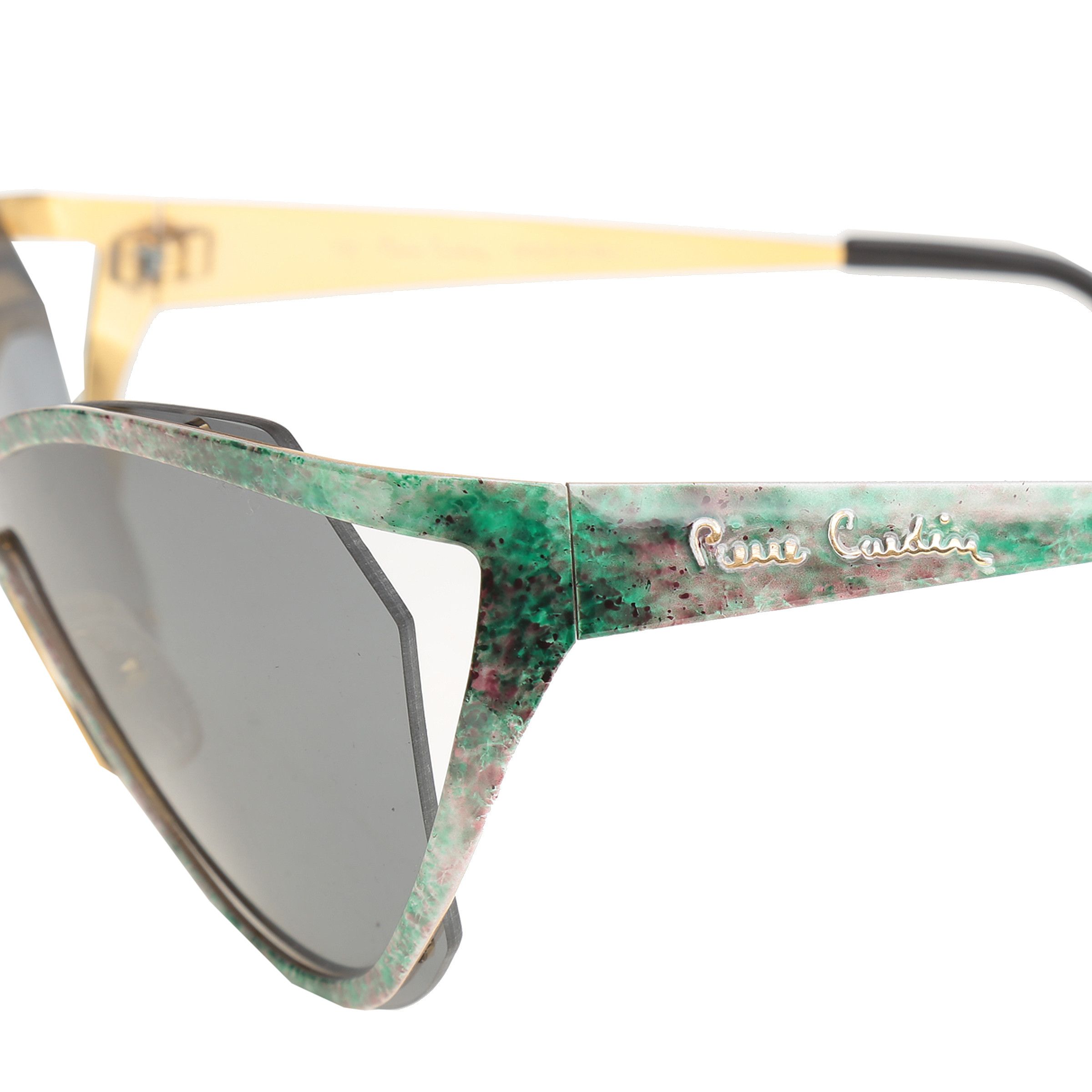 Pierre Cardin Pierre Cardin 00's Mermaid Green Sunglasses Size ONE SIZE - 3 Thumbnail