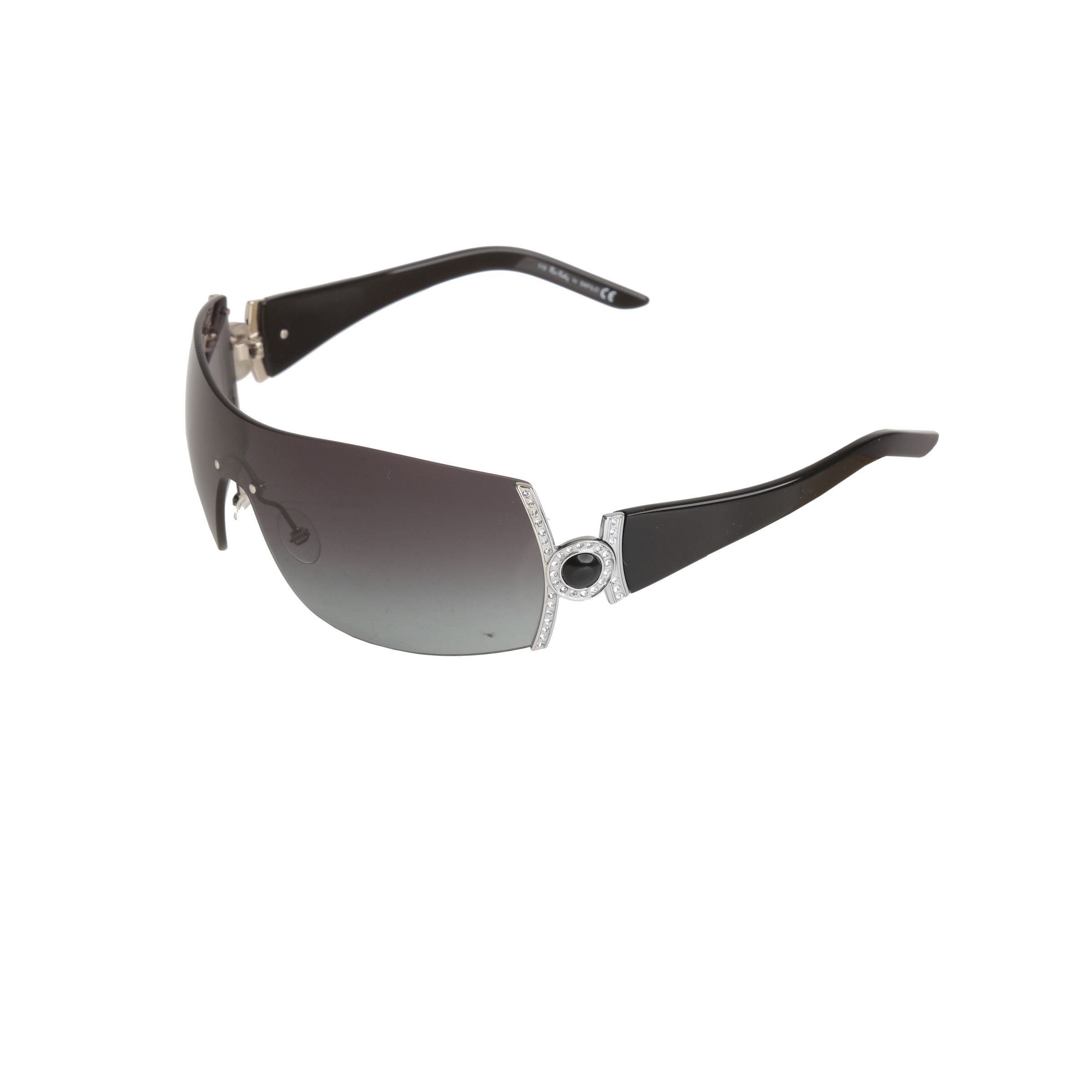 Pierre Cardin Pierre Cardin 00's Black Mask Sunglasses Size ONE SIZE - 3 Thumbnail