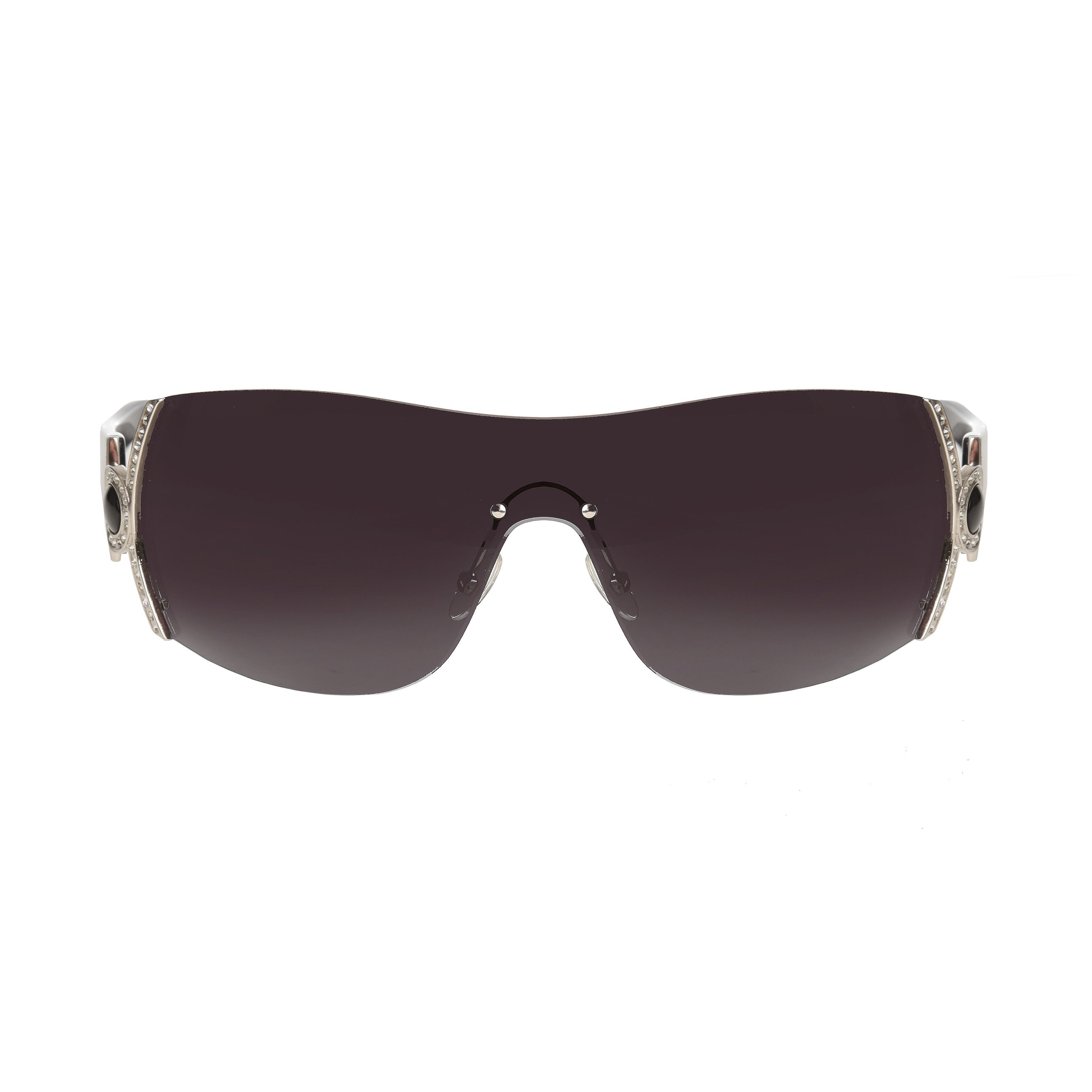 Pierre Cardin Pierre Cardin 00's Black Mask Sunglasses Size ONE SIZE - 2 Thumbnail