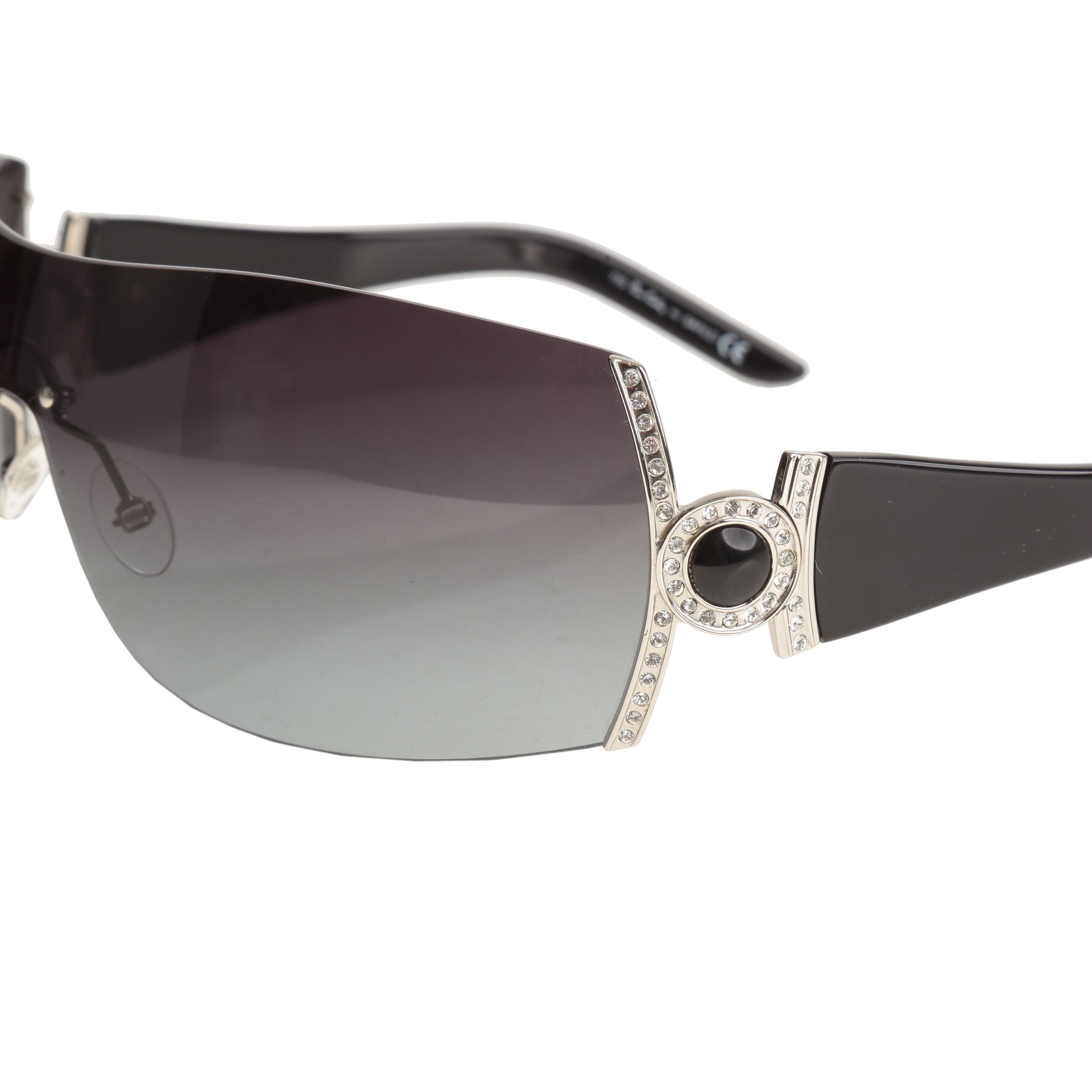 Pierre Cardin Pierre Cardin 00's Black Mask Sunglasses Size ONE SIZE - 1 Thumbnail