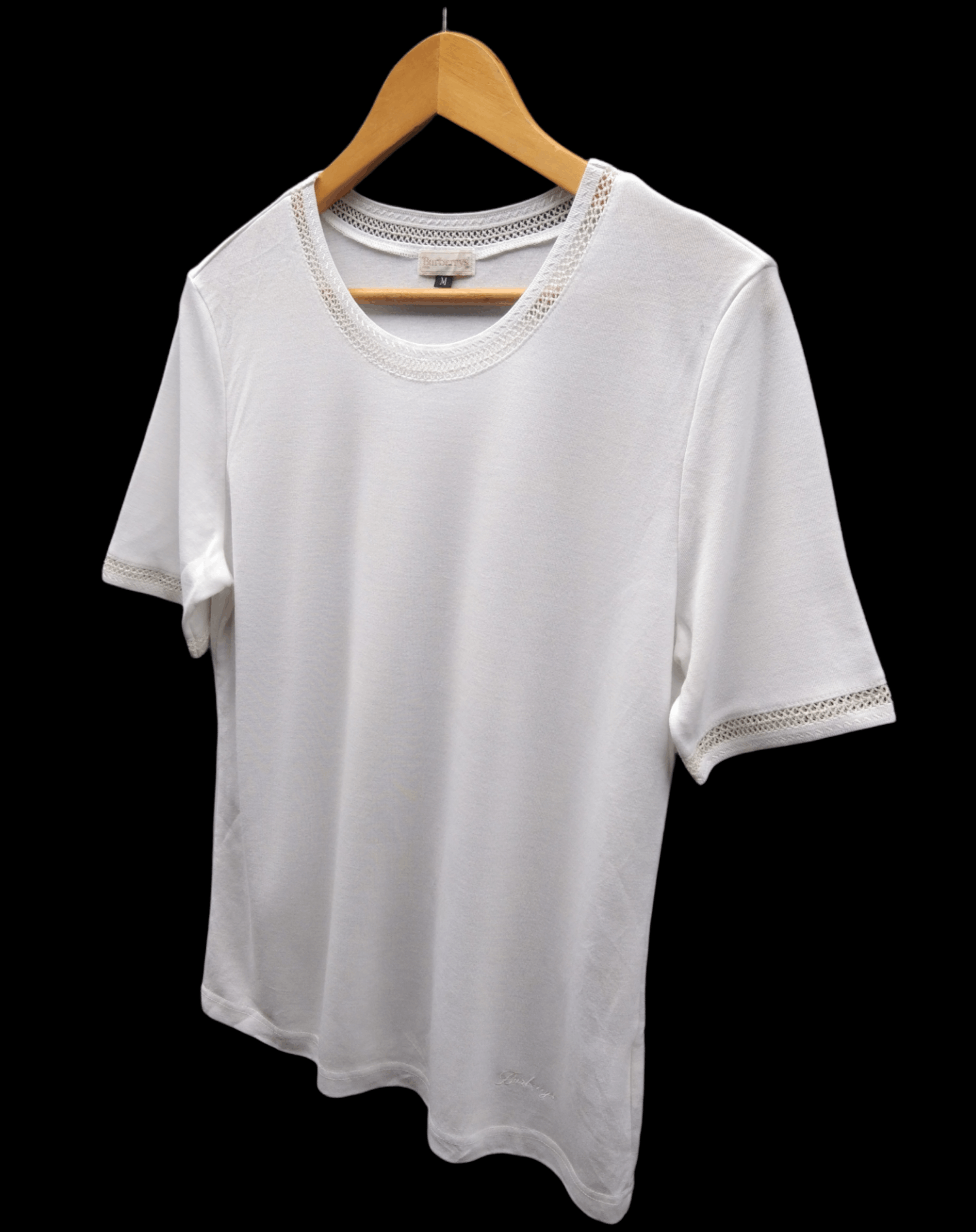 Burberry × Vintage Vintage Signature Burberrys Plain White Tshirt Size US M / EU 48-50 / 2 - 4 Thumbnail