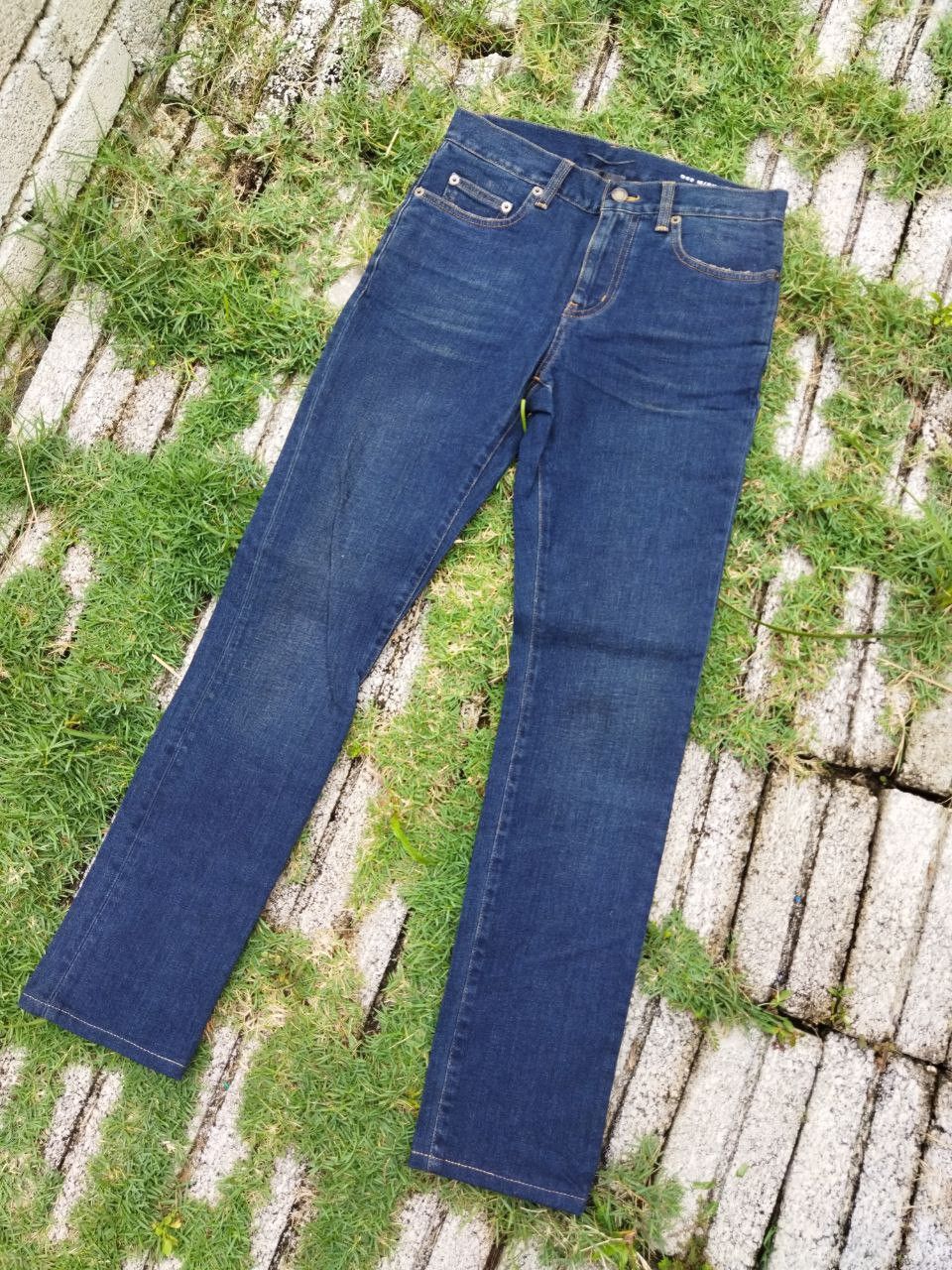 image of Hedi Slimane Saint Laurent Paris D02 M/sk - Lw Skinny Jeans in Denim Blue, Women's (Size 26)
