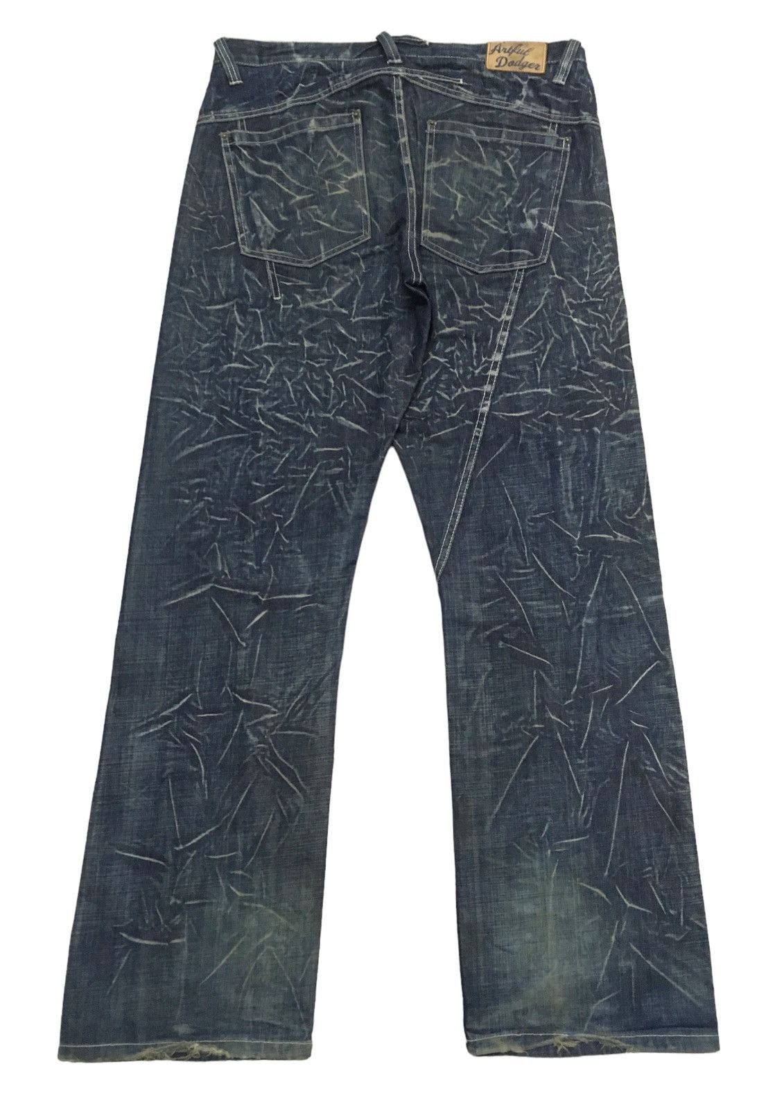14th Addiction Rare Design Vintage Artful Dodger Distressed Jeans 2000s Size US 36 / EU 52 - 2 Thumbnail