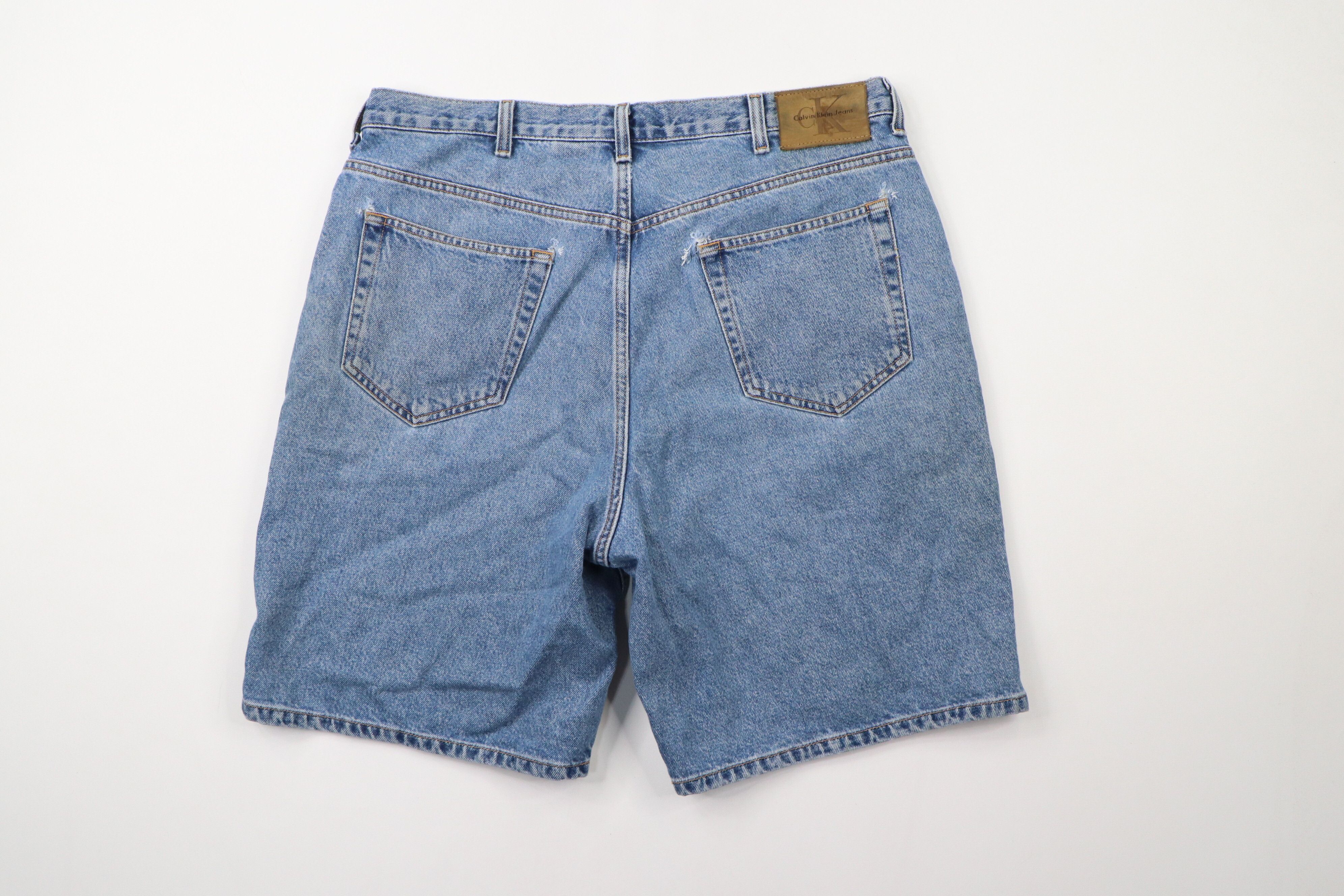 Calvin Klein Vintage 90s Calvin Klein Baggy Loose Denim Shorts Jorts Size US 38 / EU 54 - 6 Thumbnail