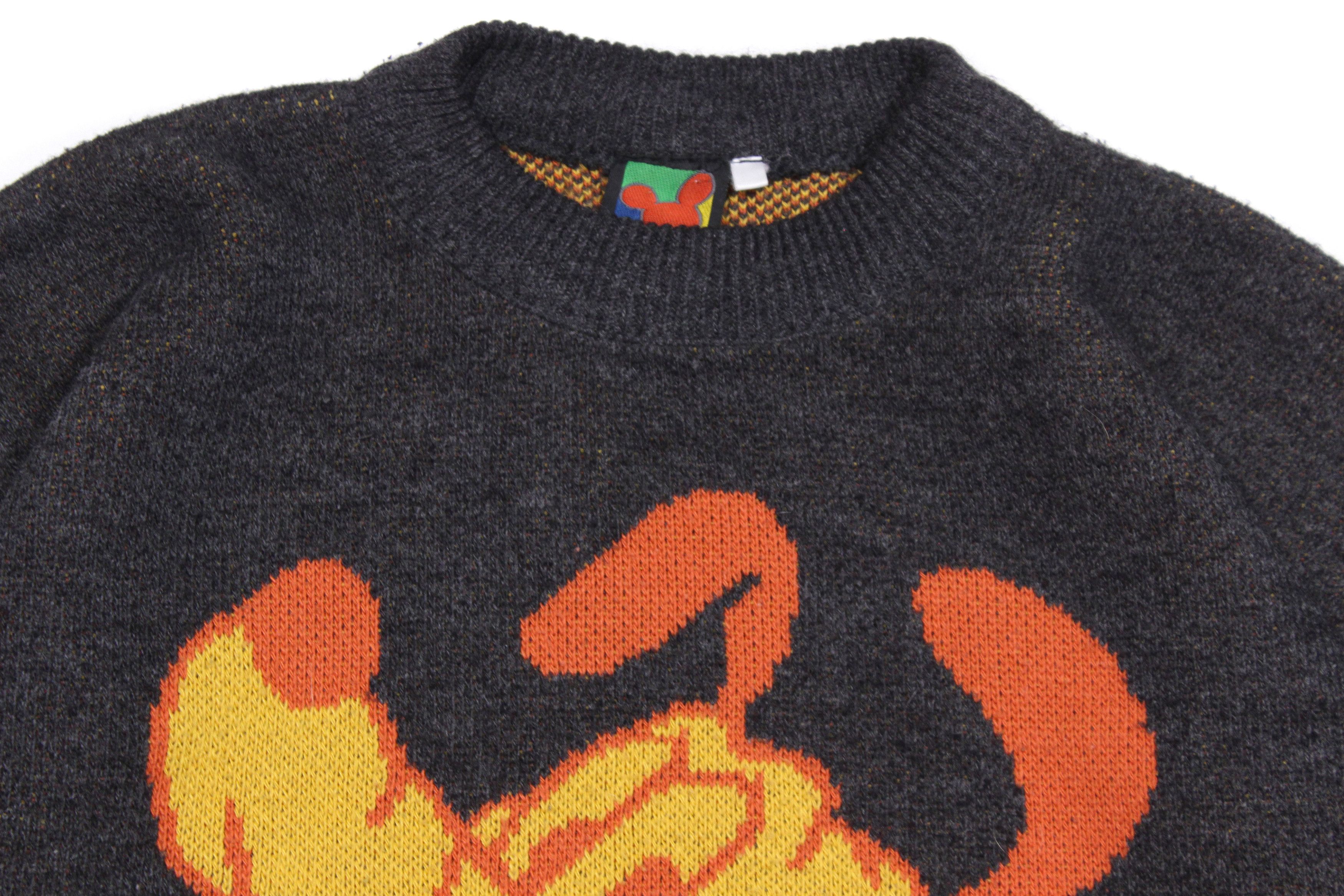 Disney Pluto Big Logo Embroidered Knit 90s Size US M / EU 48-50 / 2 - 4 Thumbnail