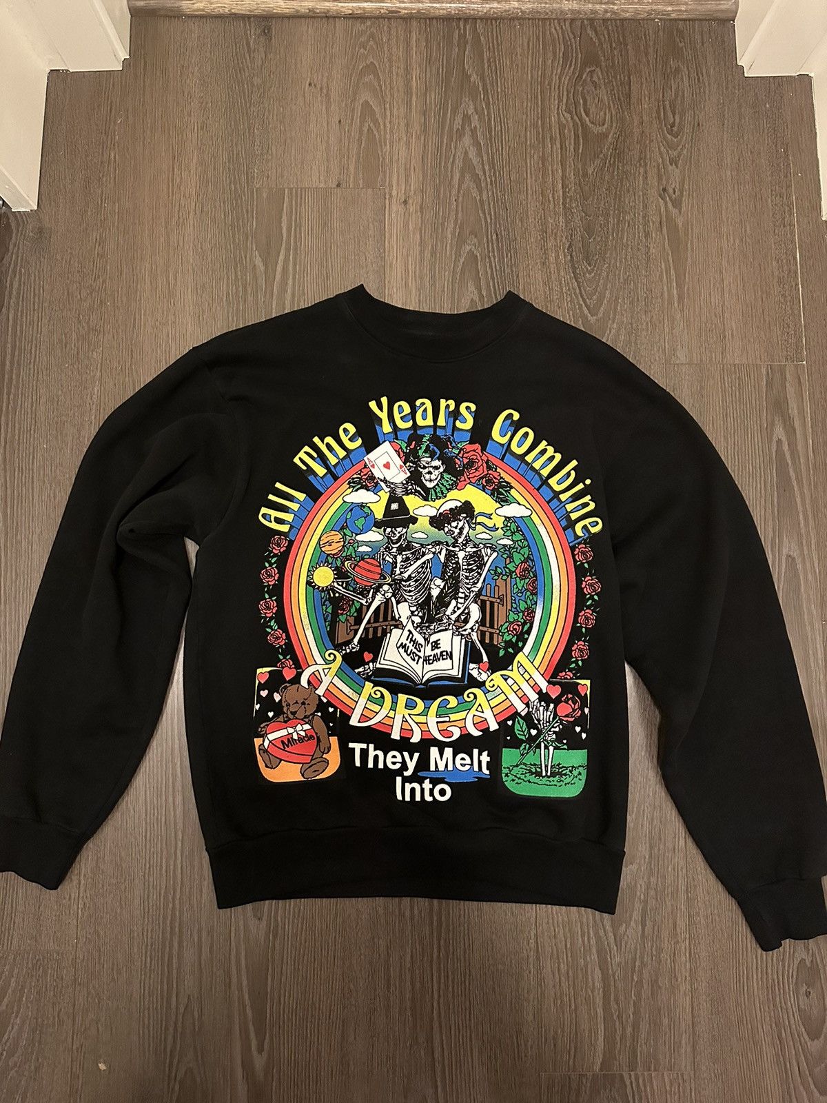 image of Online Ceramics Black Grateful Dead Sweatshirt, Men's (Size Small)