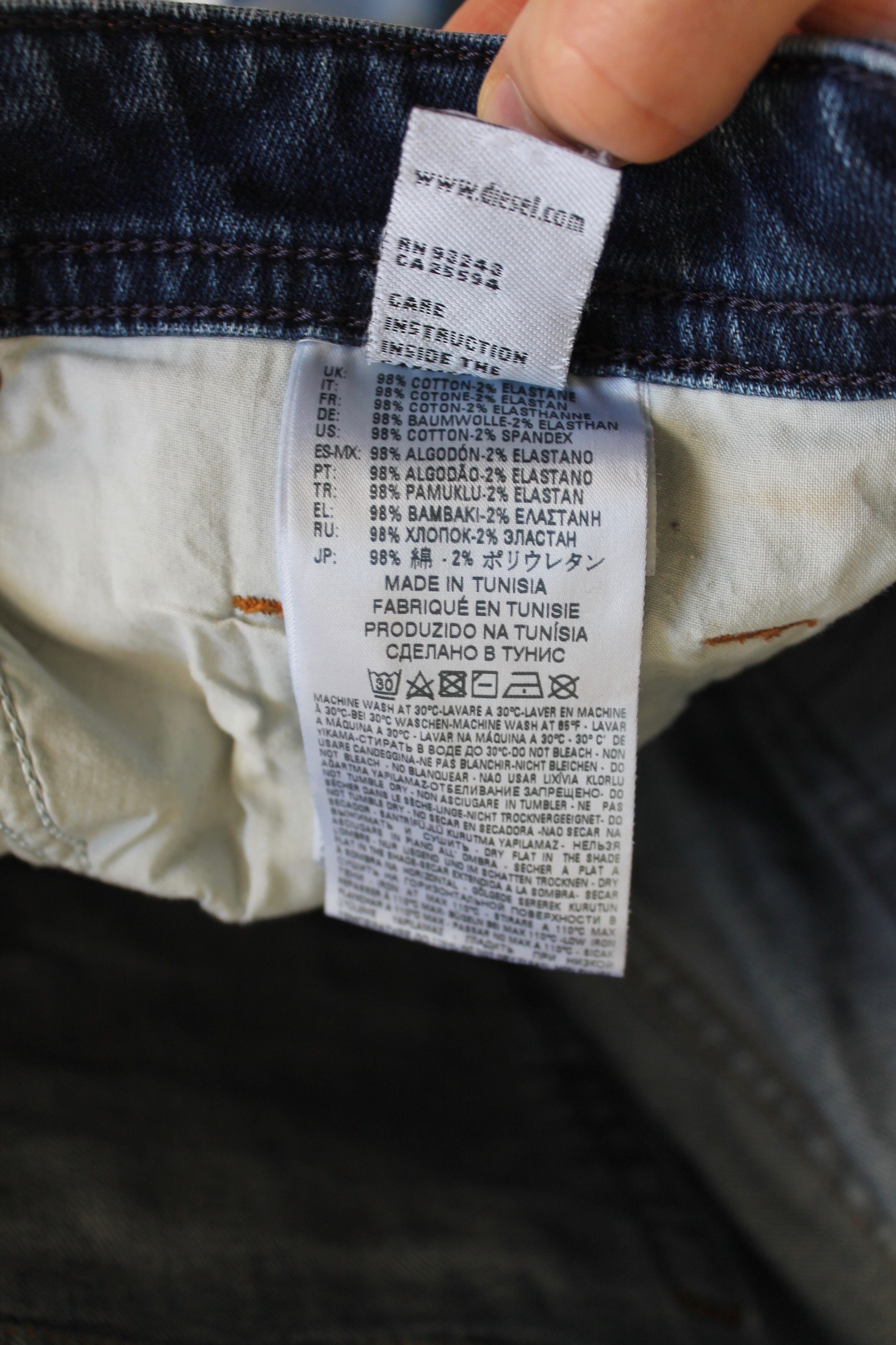 Diesel Diesel Thommer skin skinny stretch denim pants w 38 Size US 38 / EU 54 - 13 Thumbnail