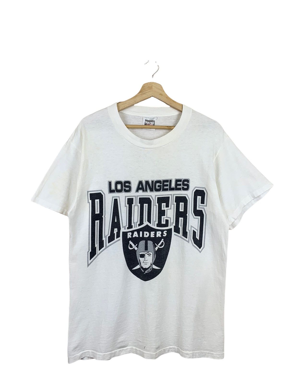 1990 LOS ANGELES RAIDERS LOGO 7 SLEEVELESS TEE XL - Classic