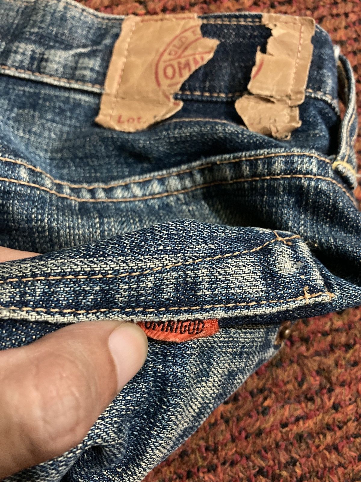 OMNIGOD Omnigod Japanese Brand Selvedge Distressed Denim Size US 30 / EU 46 - 7 Thumbnail