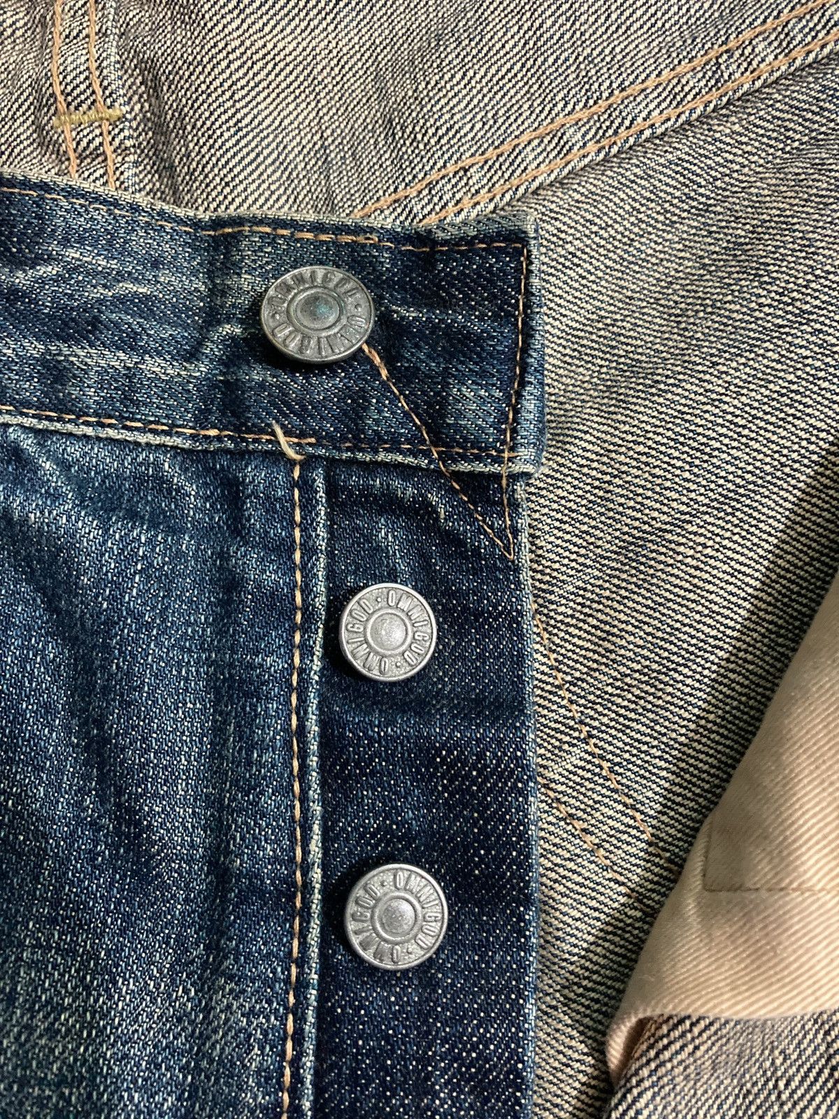 OMNIGOD Omnigod Japanese Brand Selvedge Distressed Denim Size US 30 / EU 46 - 9 Thumbnail