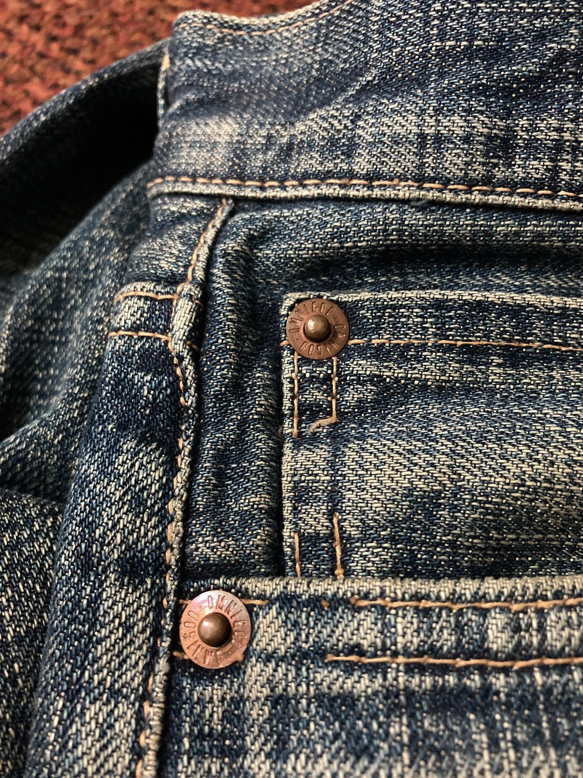OMNIGOD Omnigod Japanese Brand Selvedge Distressed Denim Size US 30 / EU 46 - 10 Thumbnail