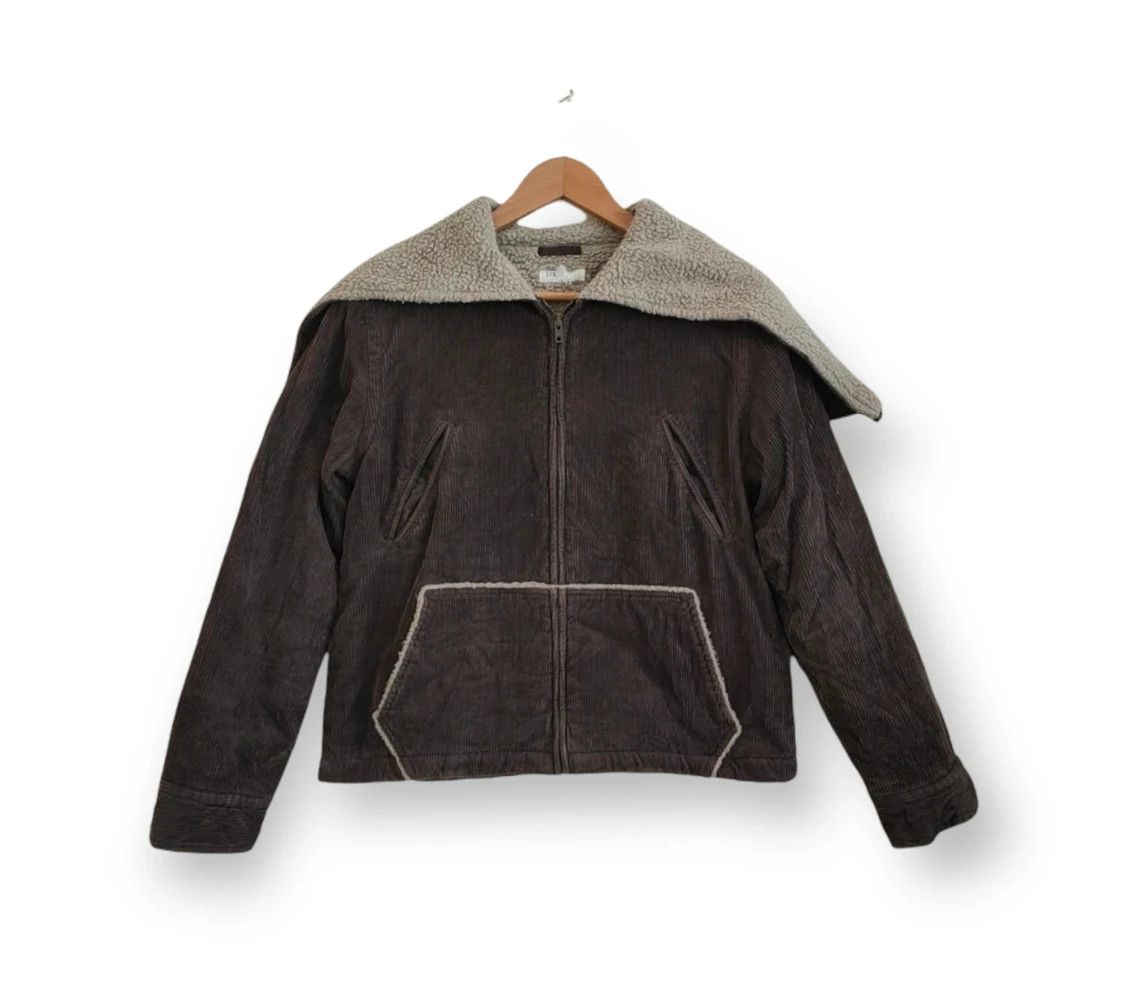 Vintage J.Crew Corduroy Fleece Jacket Hoodie