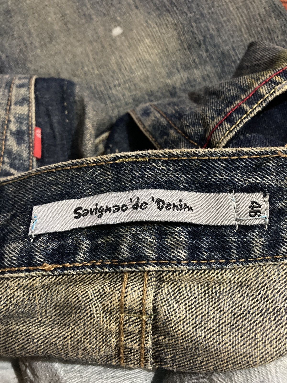 Japanese Brand Savignac de Denim Paint Splatter Patchwork Denim Size US 34 / EU 50 - 8 Thumbnail