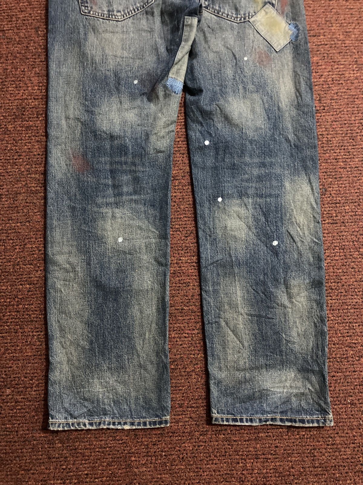 Japanese Brand Savignac de Denim Paint Splatter Patchwork Denim Size US 34 / EU 50 - 6 Thumbnail