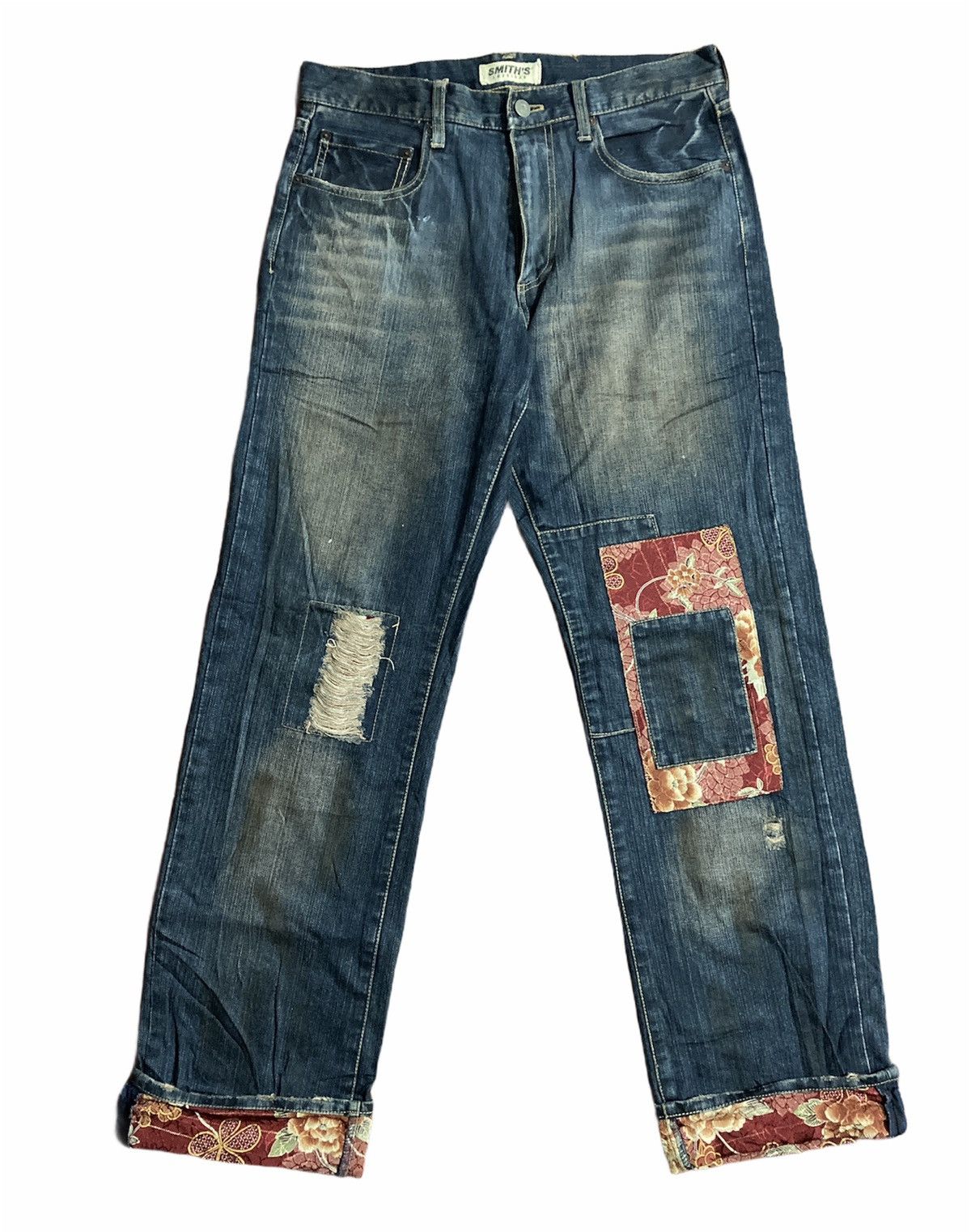 Smith's American Smith’s American Patchwork Distressed Denim Size US 32 / EU 48 - 1 Thumbnail