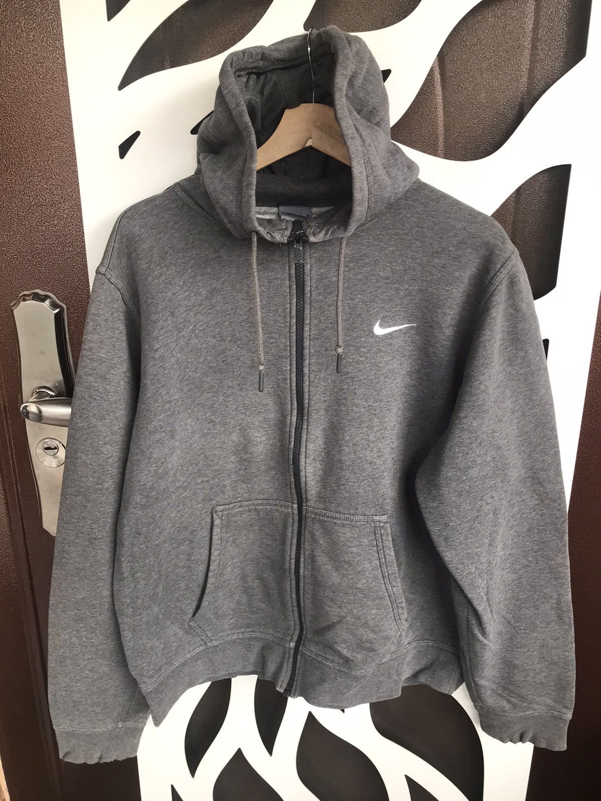 Nike × Vintage Nike swoosh zipper hoodies Size US L / EU 52-54 / 3 - 13 Thumbnail