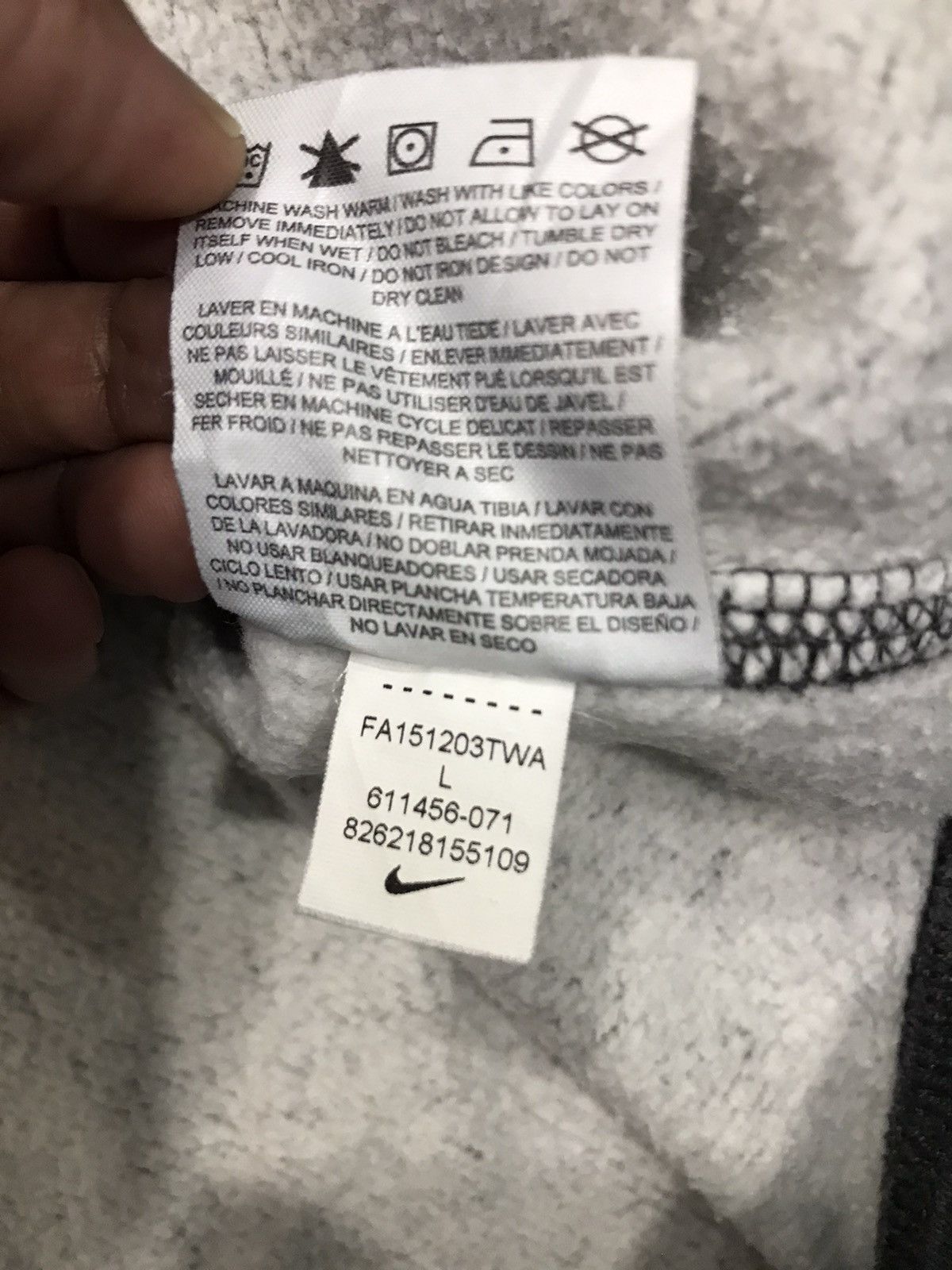 Nike × Vintage Nike swoosh zipper hoodies Size US L / EU 52-54 / 3 - 11 Thumbnail