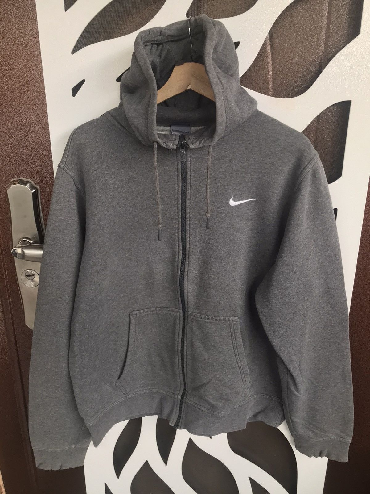 Nike × Vintage Nike swoosh zipper hoodies Size US L / EU 52-54 / 3 - 12 Thumbnail