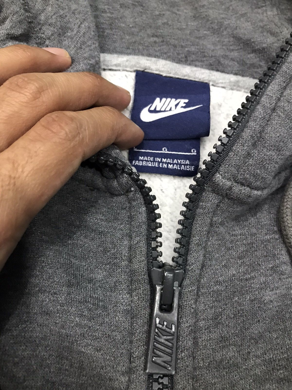 Nike × Vintage Nike swoosh zipper hoodies Size US L / EU 52-54 / 3 - 4 Thumbnail