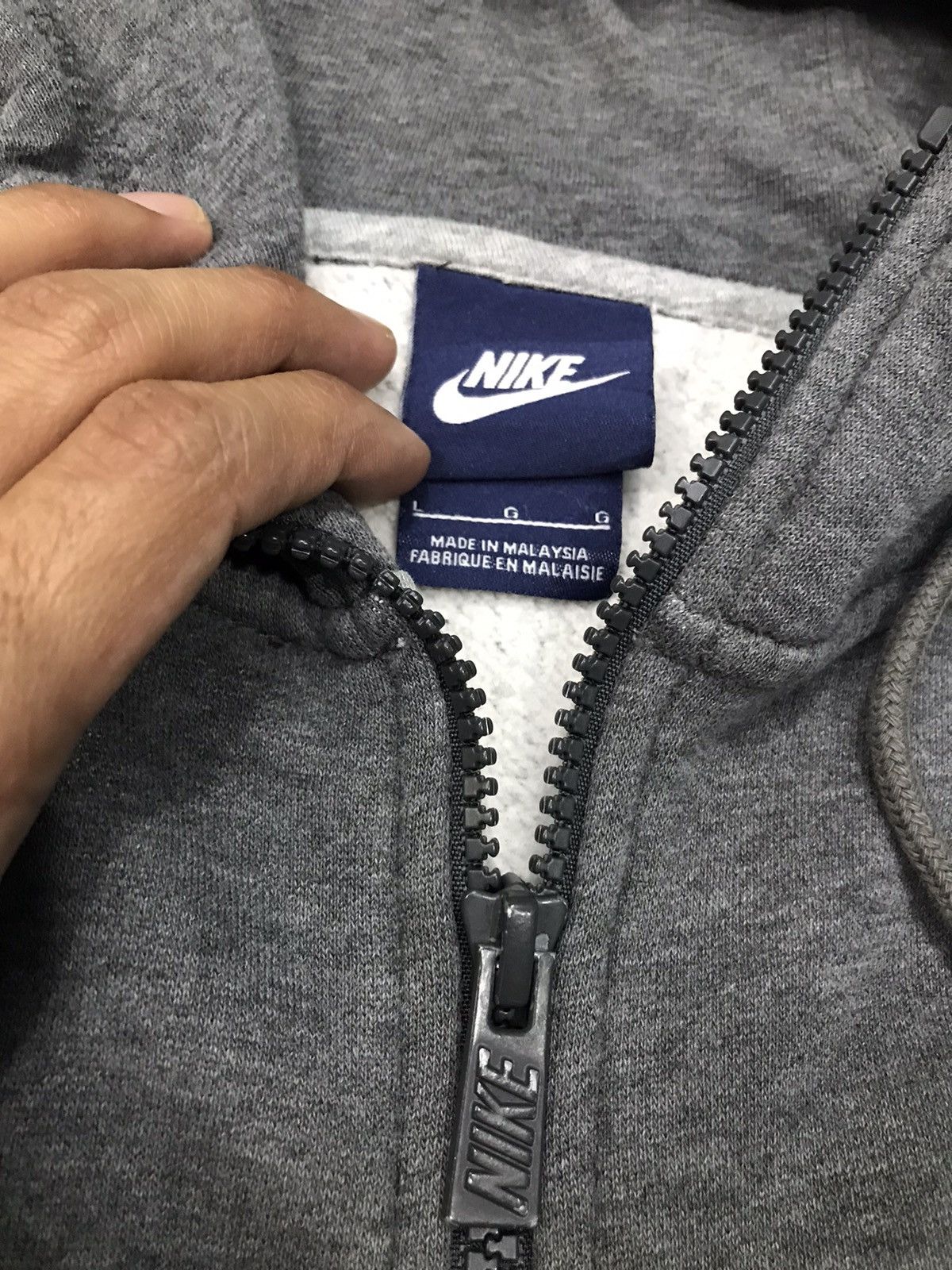 Nike × Vintage Nike swoosh zipper hoodies Size US L / EU 52-54 / 3 - 5 Thumbnail