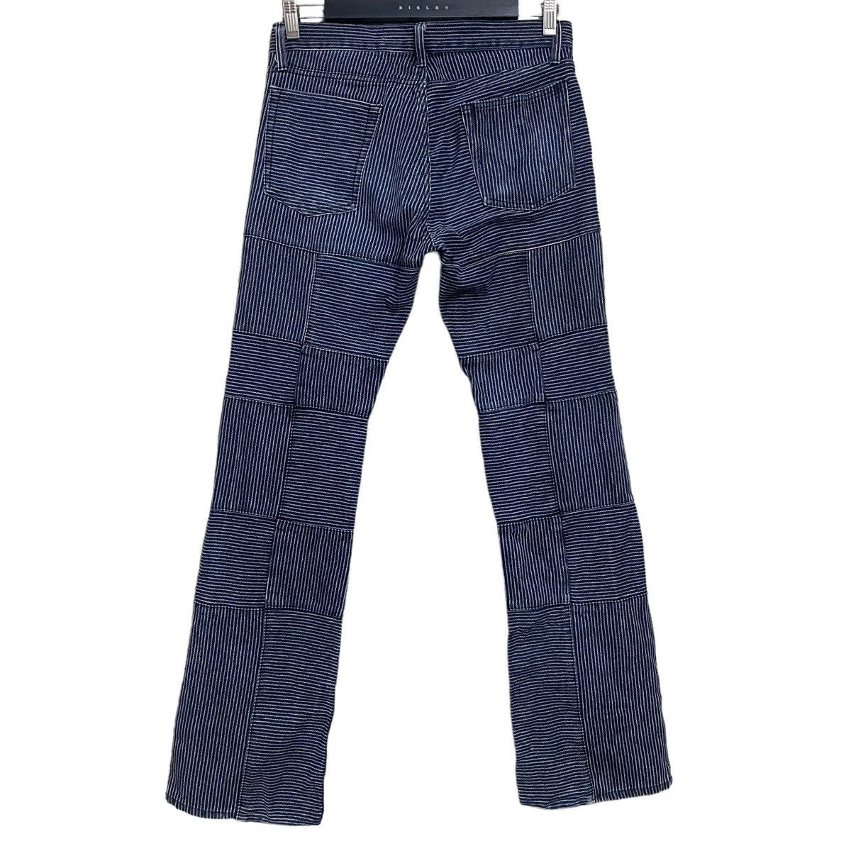 Japanese Brand DIFFERENCE RUPERT Flare Hickory Patchwork Pants Size US 30 / EU 46 - 2 Thumbnail