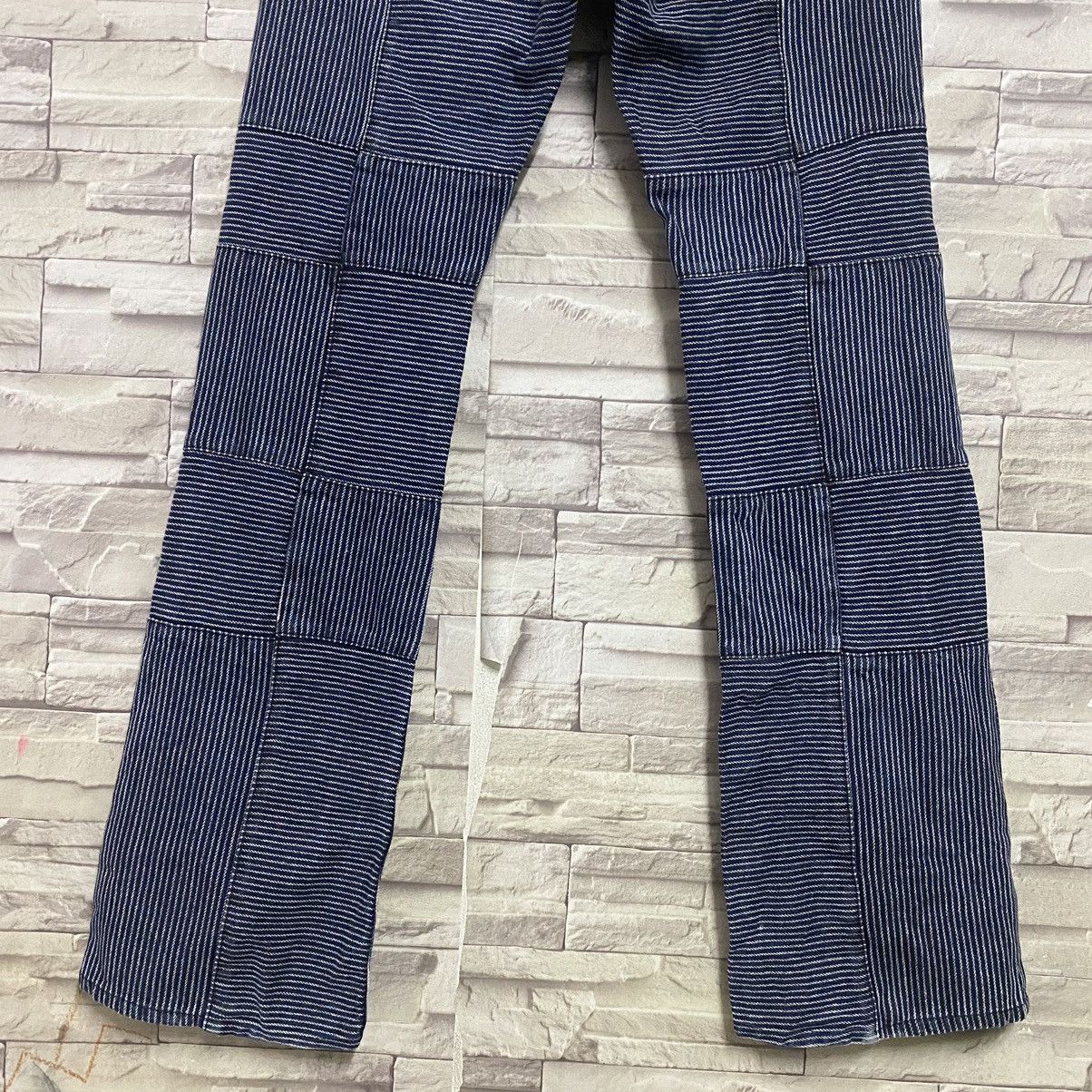 Japanese Brand DIFFERENCE RUPERT Flare Hickory Patchwork Pants Size US 30 / EU 46 - 15 Thumbnail