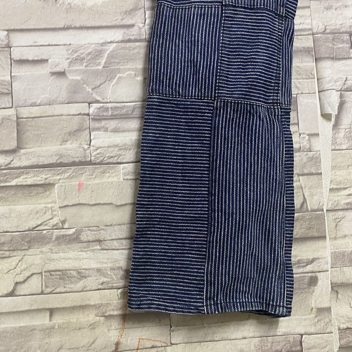 Japanese Brand DIFFERENCE RUPERT Flare Hickory Patchwork Pants Size US 30 / EU 46 - 10 Thumbnail