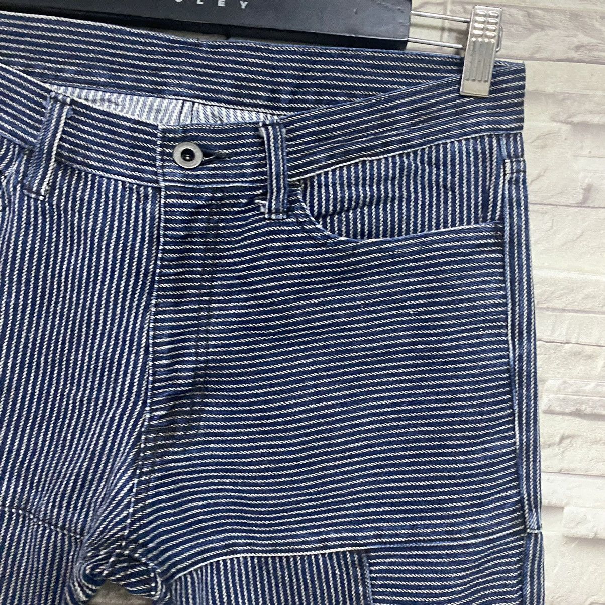 Japanese Brand DIFFERENCE RUPERT Flare Hickory Patchwork Pants Size US 30 / EU 46 - 6 Thumbnail