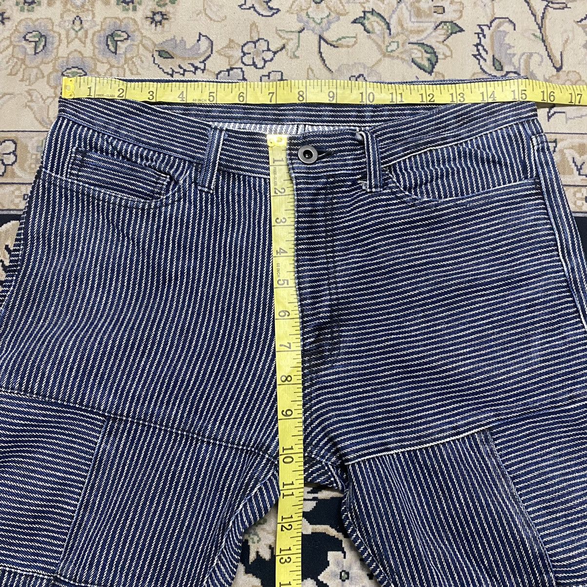 Japanese Brand DIFFERENCE RUPERT Flare Hickory Patchwork Pants Size US 30 / EU 46 - 20 Thumbnail